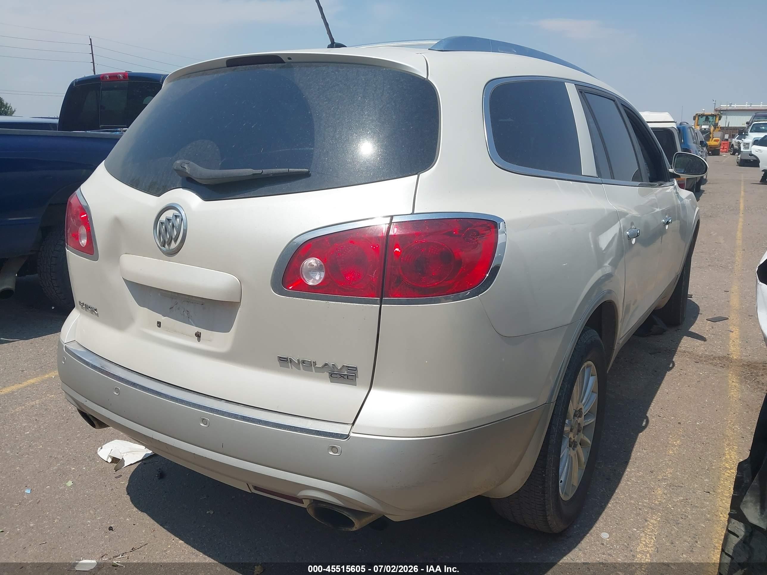 2011 Buick Enclave 1xl White vin: 5GAKVBED3BJ383514