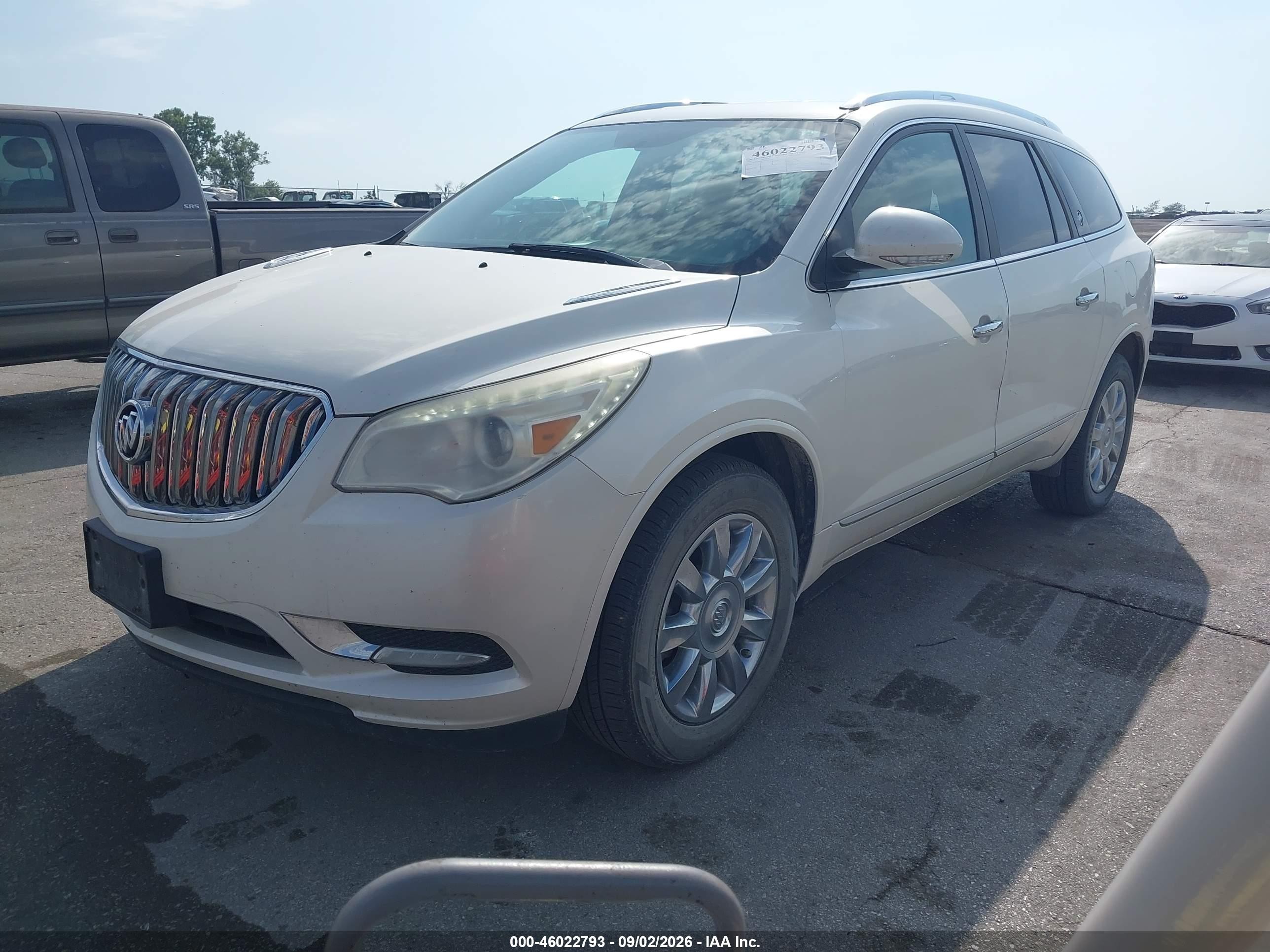 2014 Buick Enclave Leather White vin: 5GAKVBKD0EJ239198