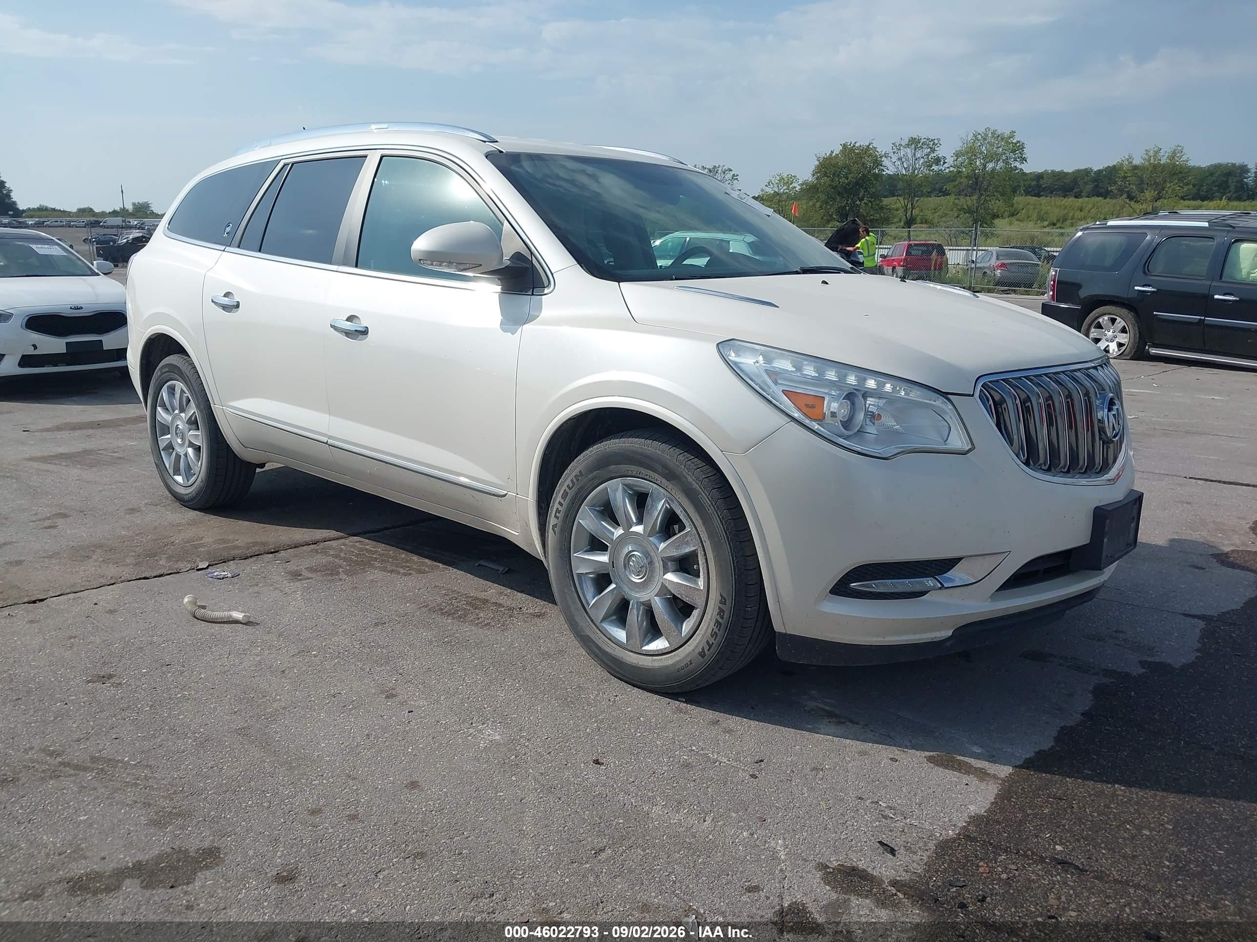 2014 Buick Enclave Leather Белый vin: 5GAKVBKD0EJ239198