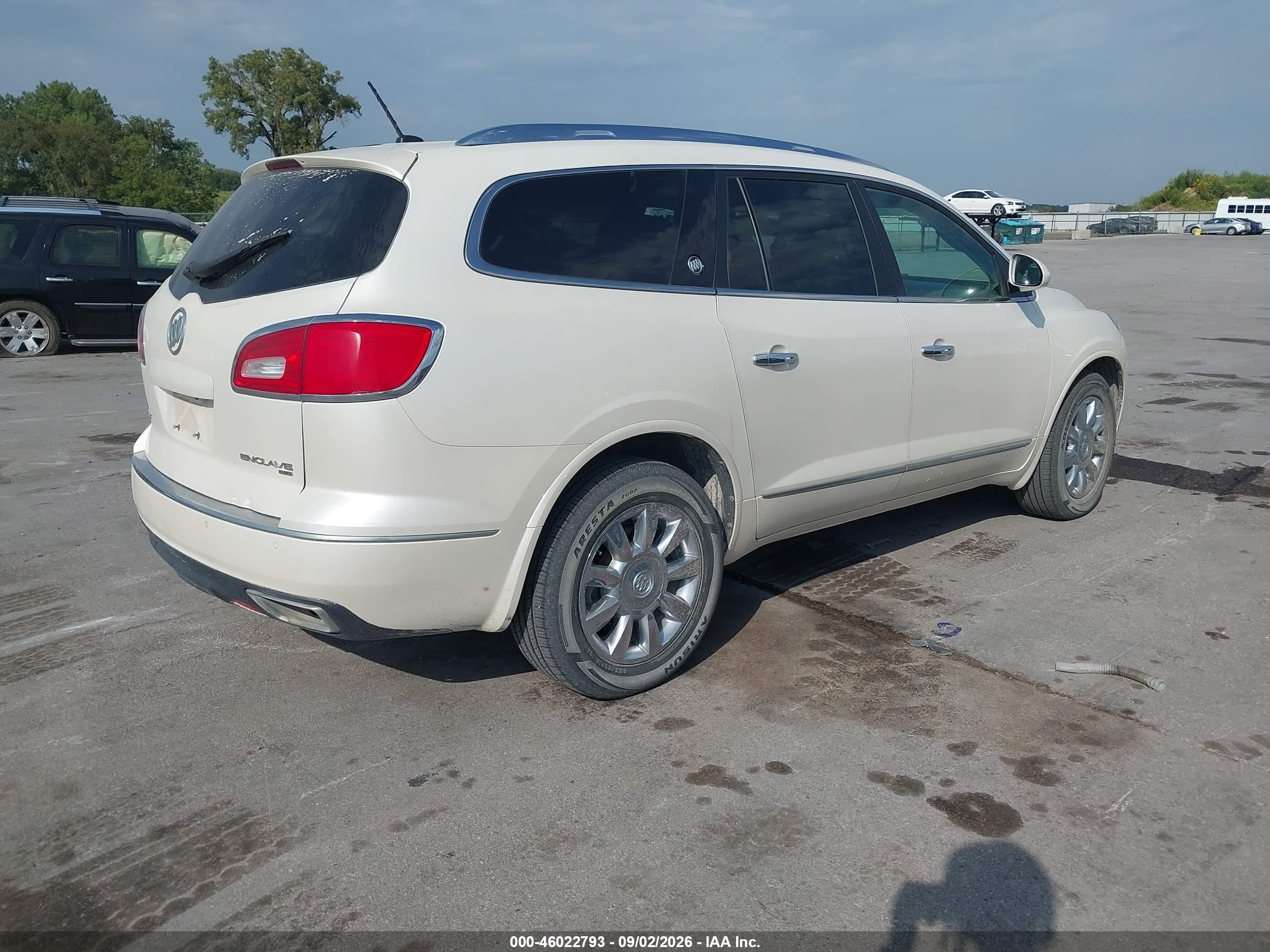 2014 Buick Enclave Leather White vin: 5GAKVBKD0EJ239198