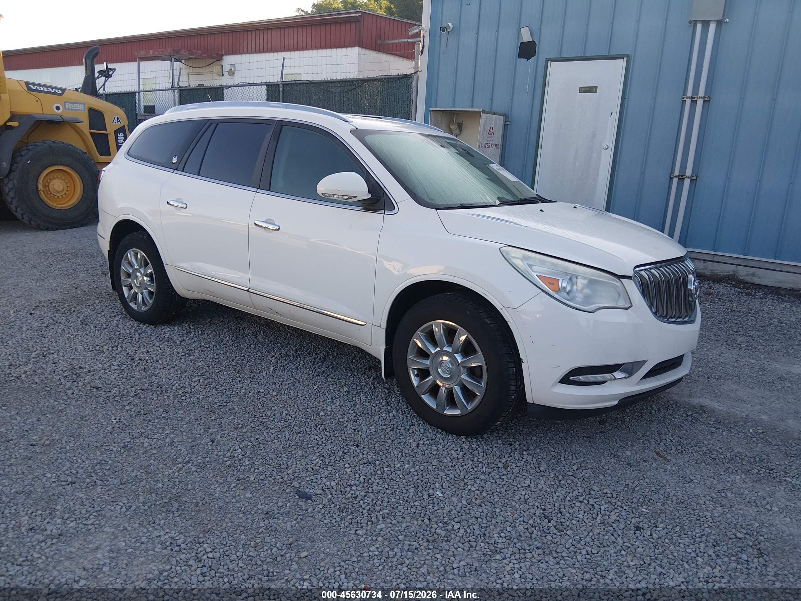 2014 Buick Enclave Leather White vin: 5GAKVBKD0EJ250315