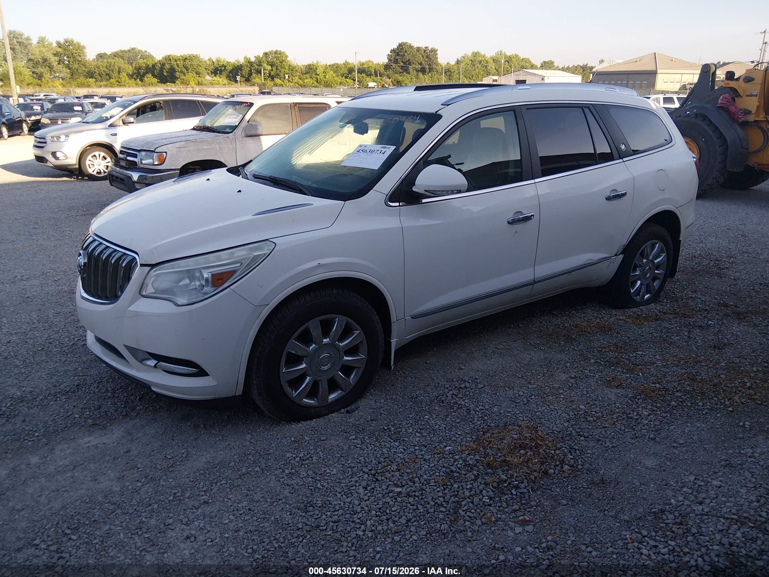 2014 Buick Enclave Leather White vin: 5GAKVBKD0EJ250315