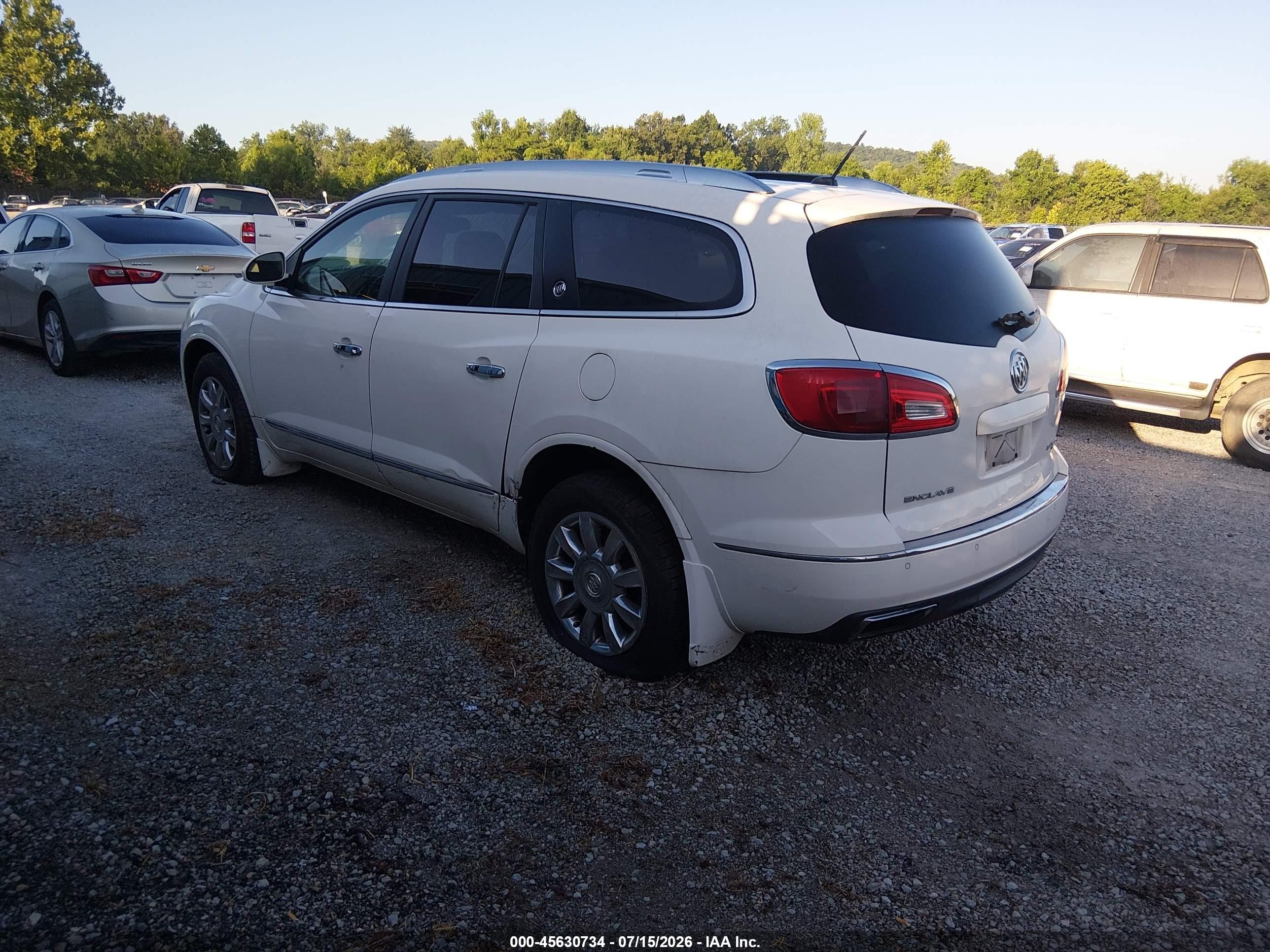 2014 Buick Enclave Leather White vin: 5GAKVBKD0EJ250315