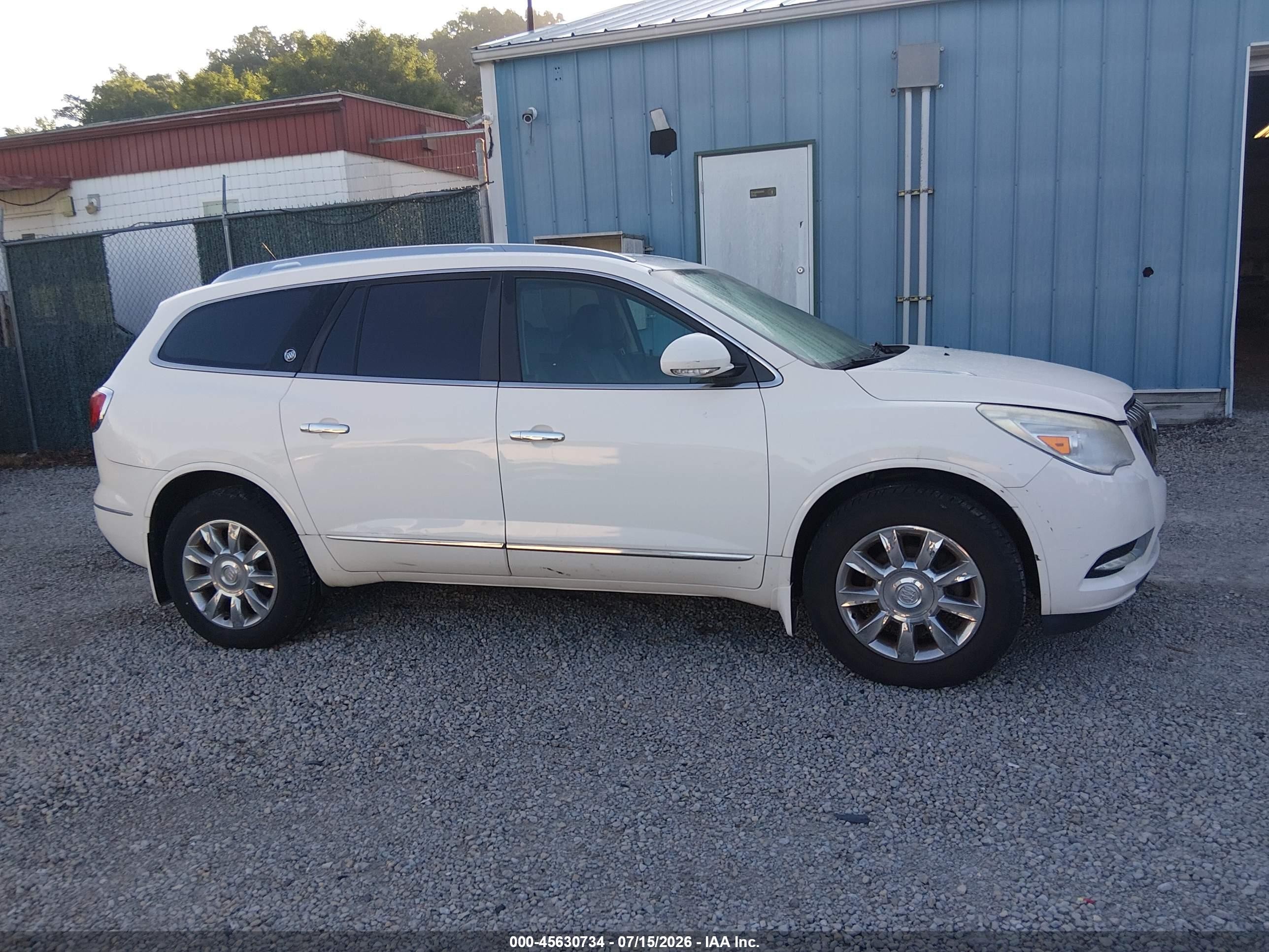 2014 Buick Enclave Leather White vin: 5GAKVBKD0EJ250315