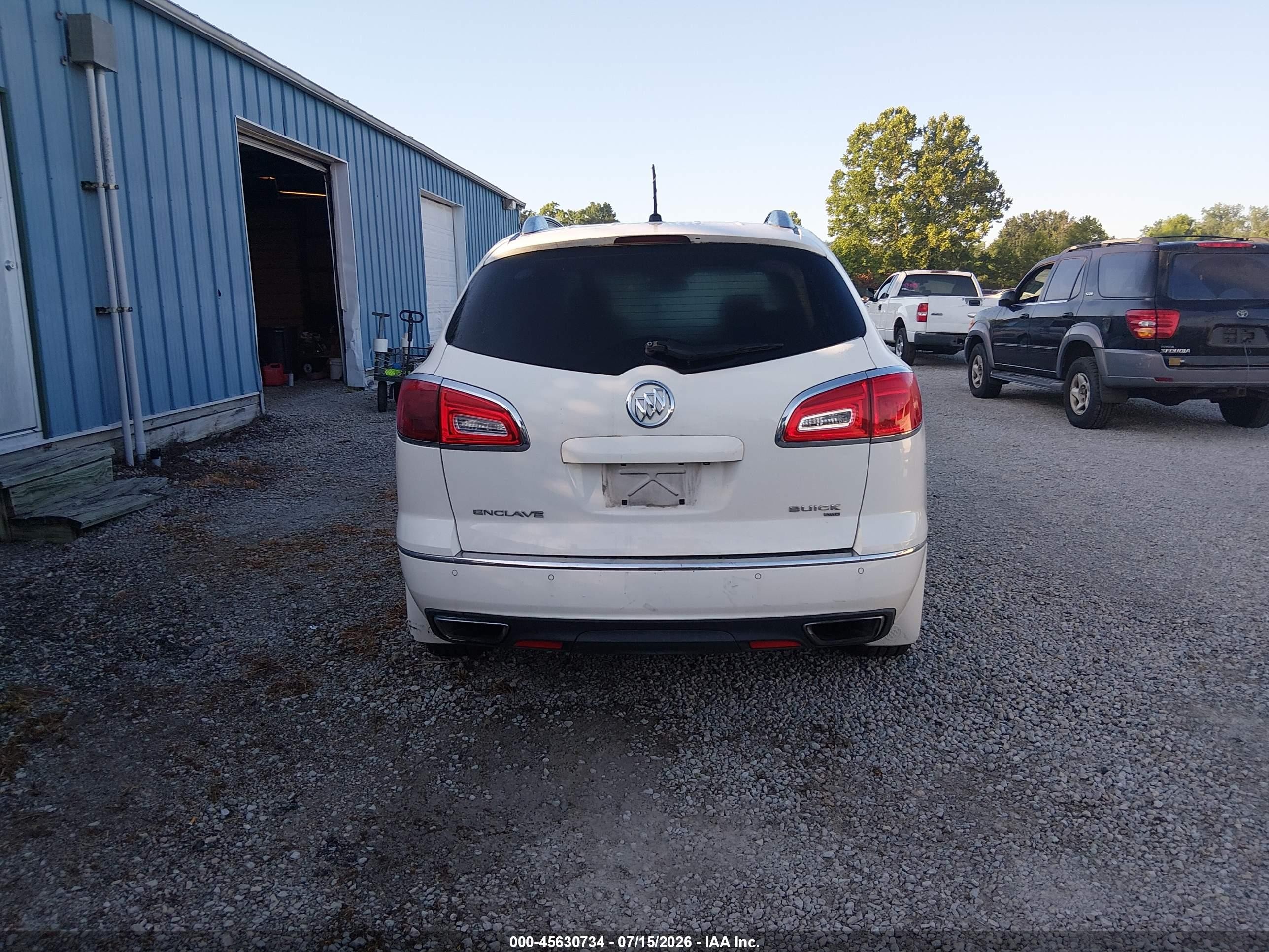 2014 Buick Enclave Leather White vin: 5GAKVBKD0EJ250315
