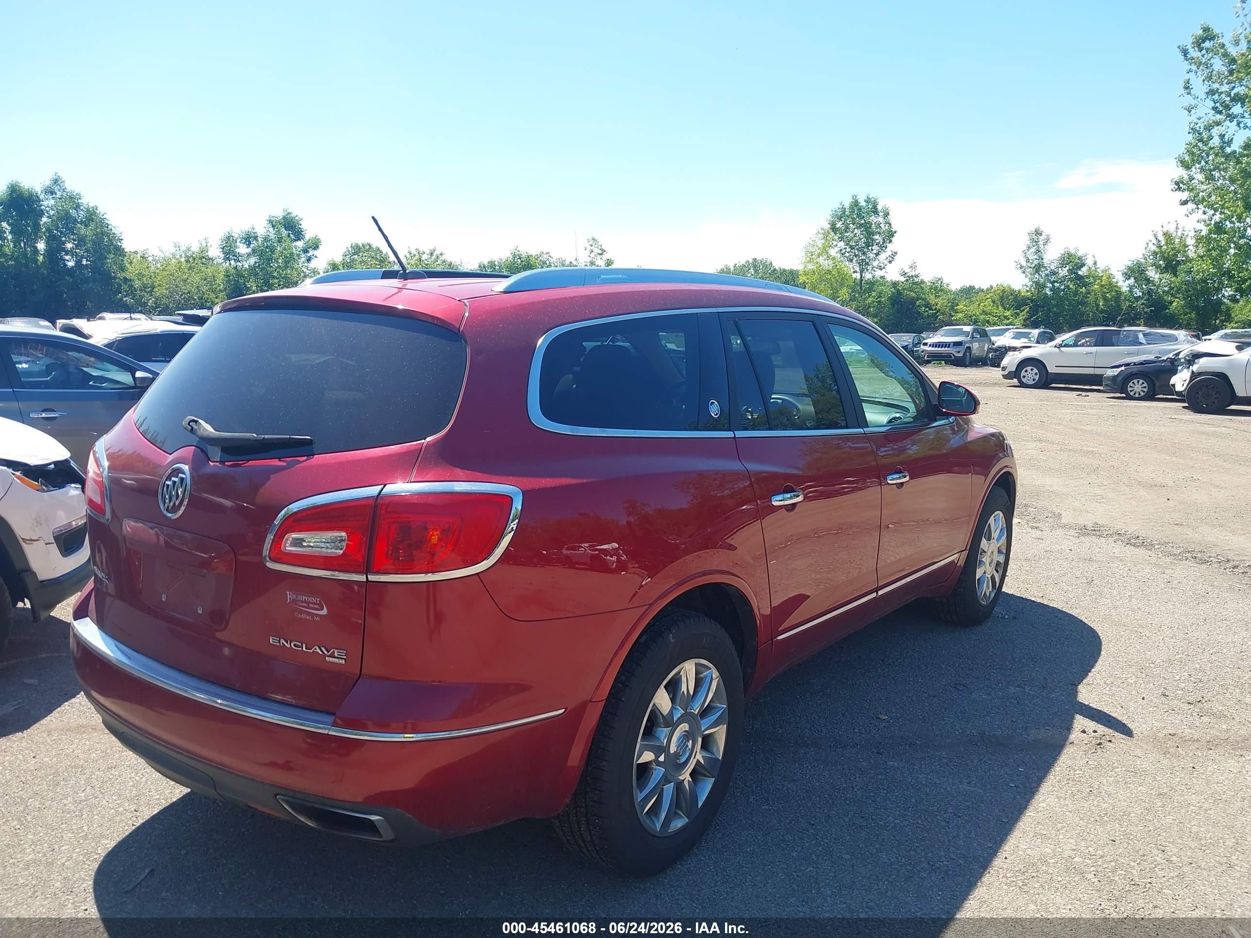 2014 Buick Enclave Leather Red vin: 5GAKVBKD0EJ297876