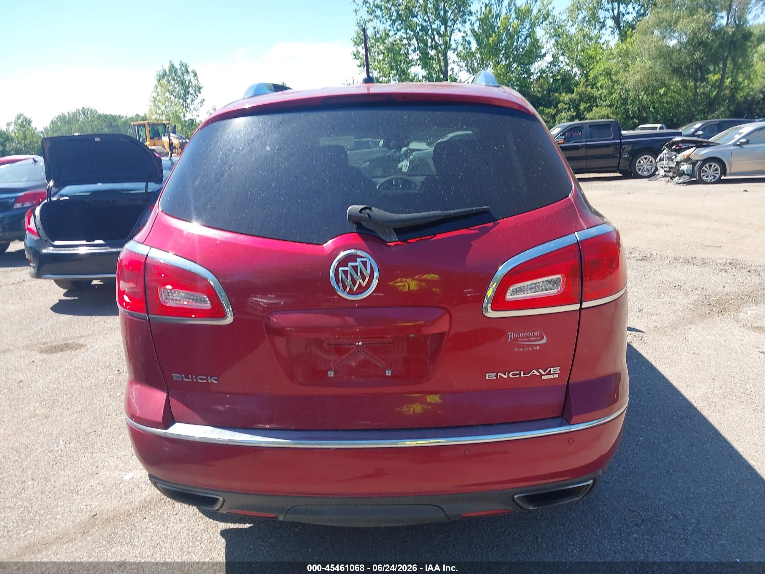 2014 Buick Enclave Leather Red vin: 5GAKVBKD0EJ297876