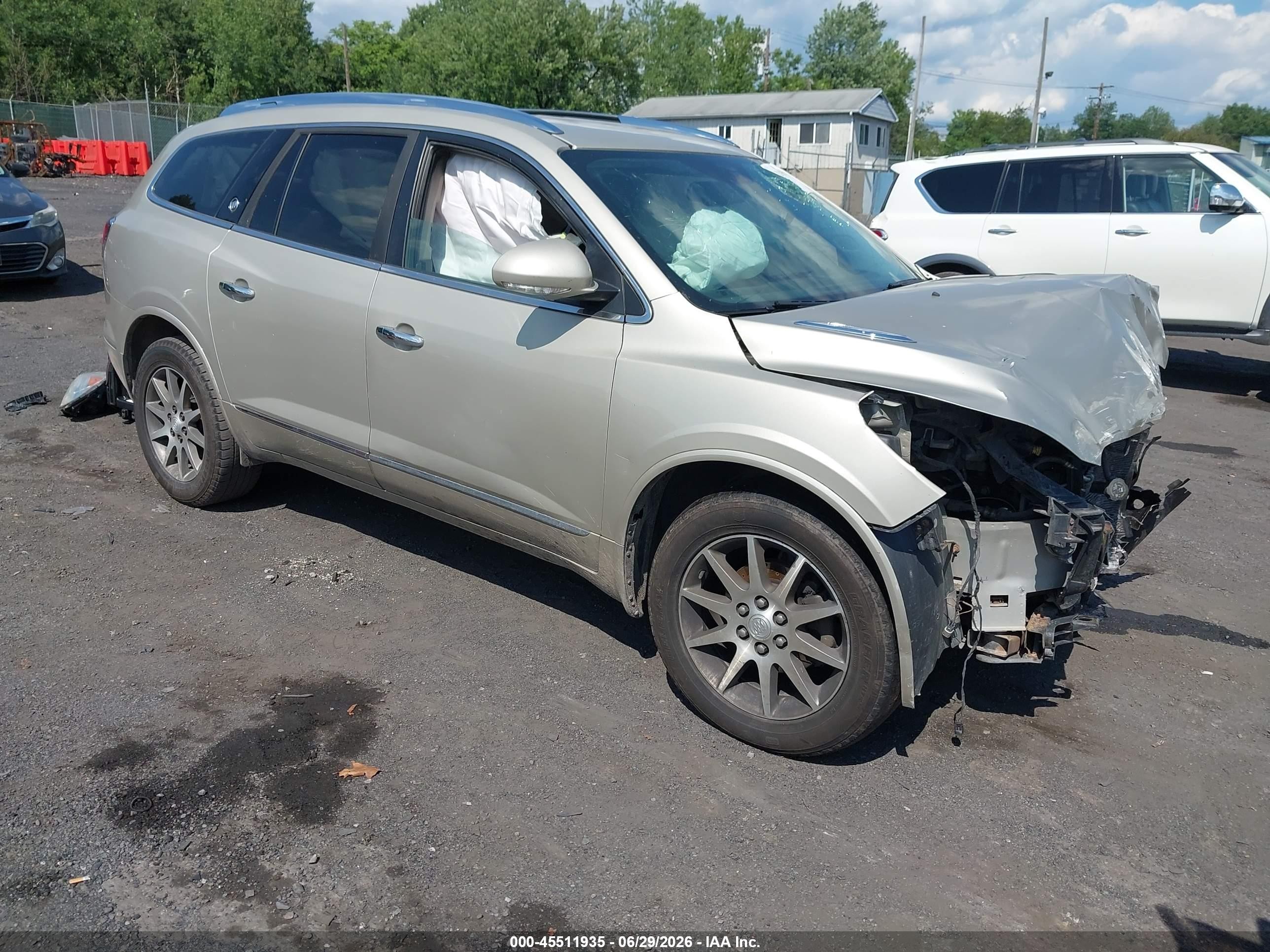 2015 Buick Enclave Leather Beige vin: 5GAKVBKD0FJ132489
