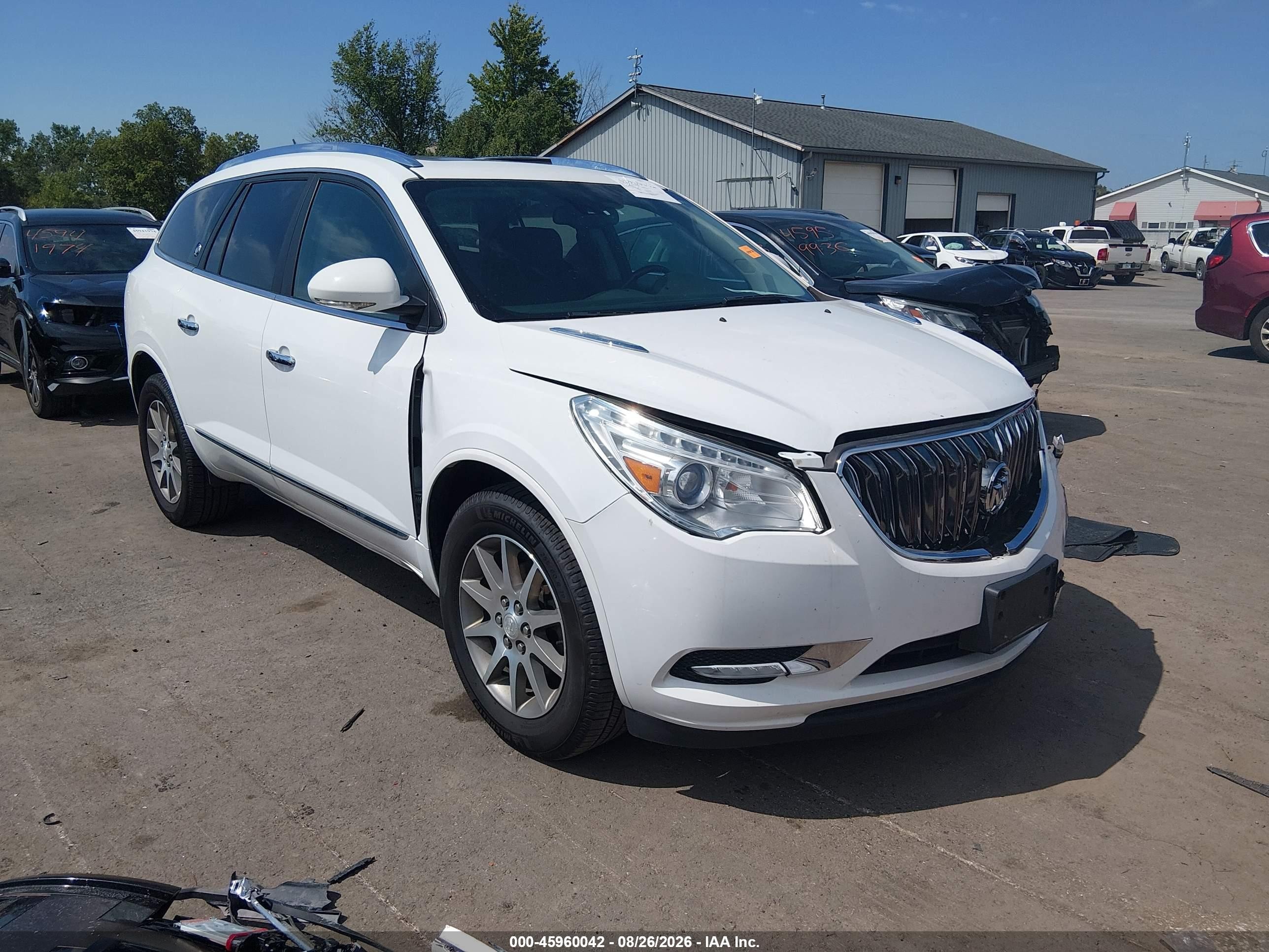 2017 Buick Enclave Leather White vin: 5GAKVBKD0HJ298868