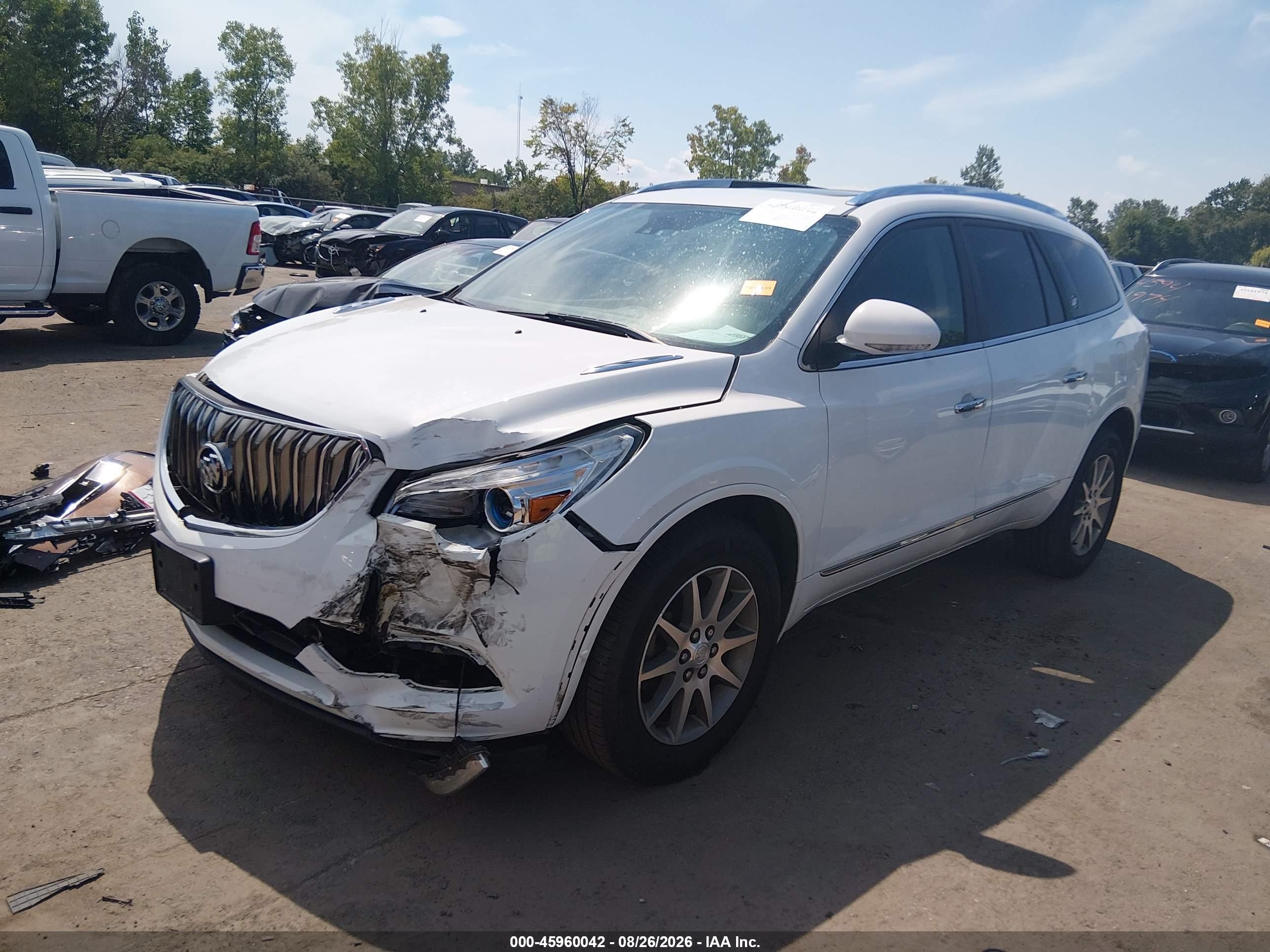 2017 Buick Enclave Leather White vin: 5GAKVBKD0HJ298868