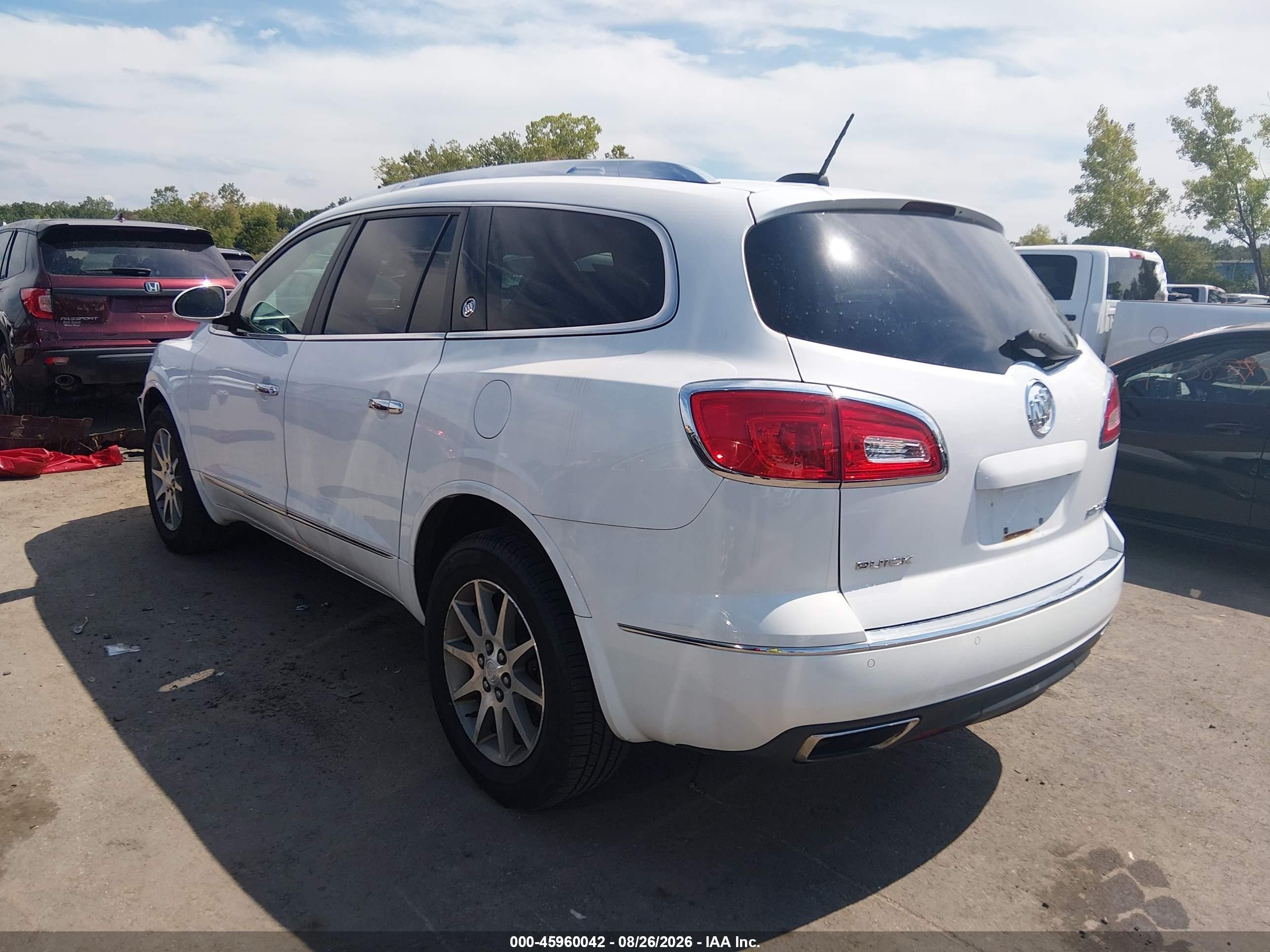 2017 Buick Enclave Leather White vin: 5GAKVBKD0HJ298868