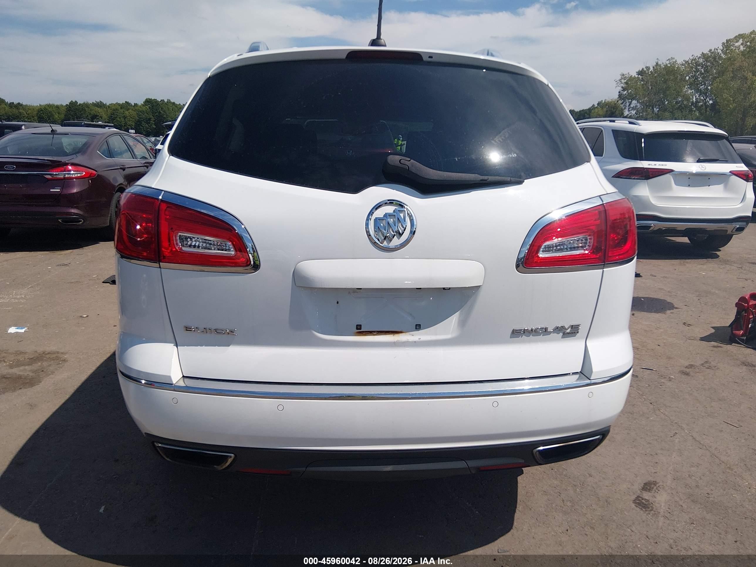 2017 Buick Enclave Leather White vin: 5GAKVBKD0HJ298868