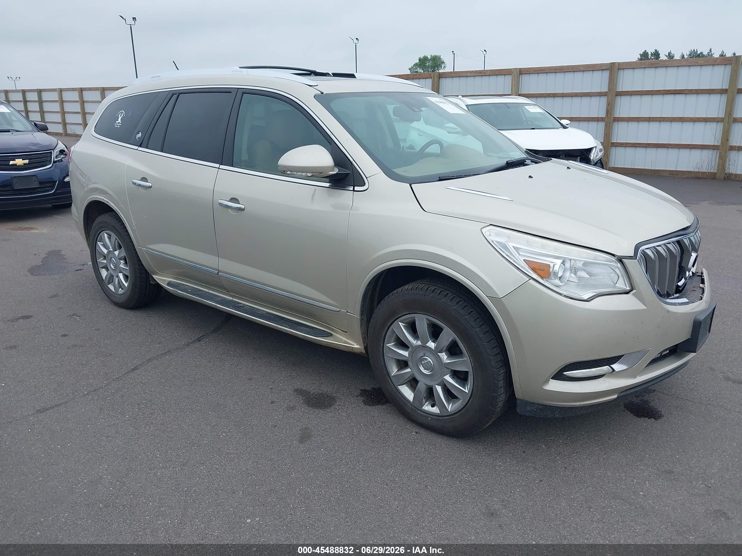 2015 Buick Enclave Leather Beige vin: 5GAKVBKD1FJ187307