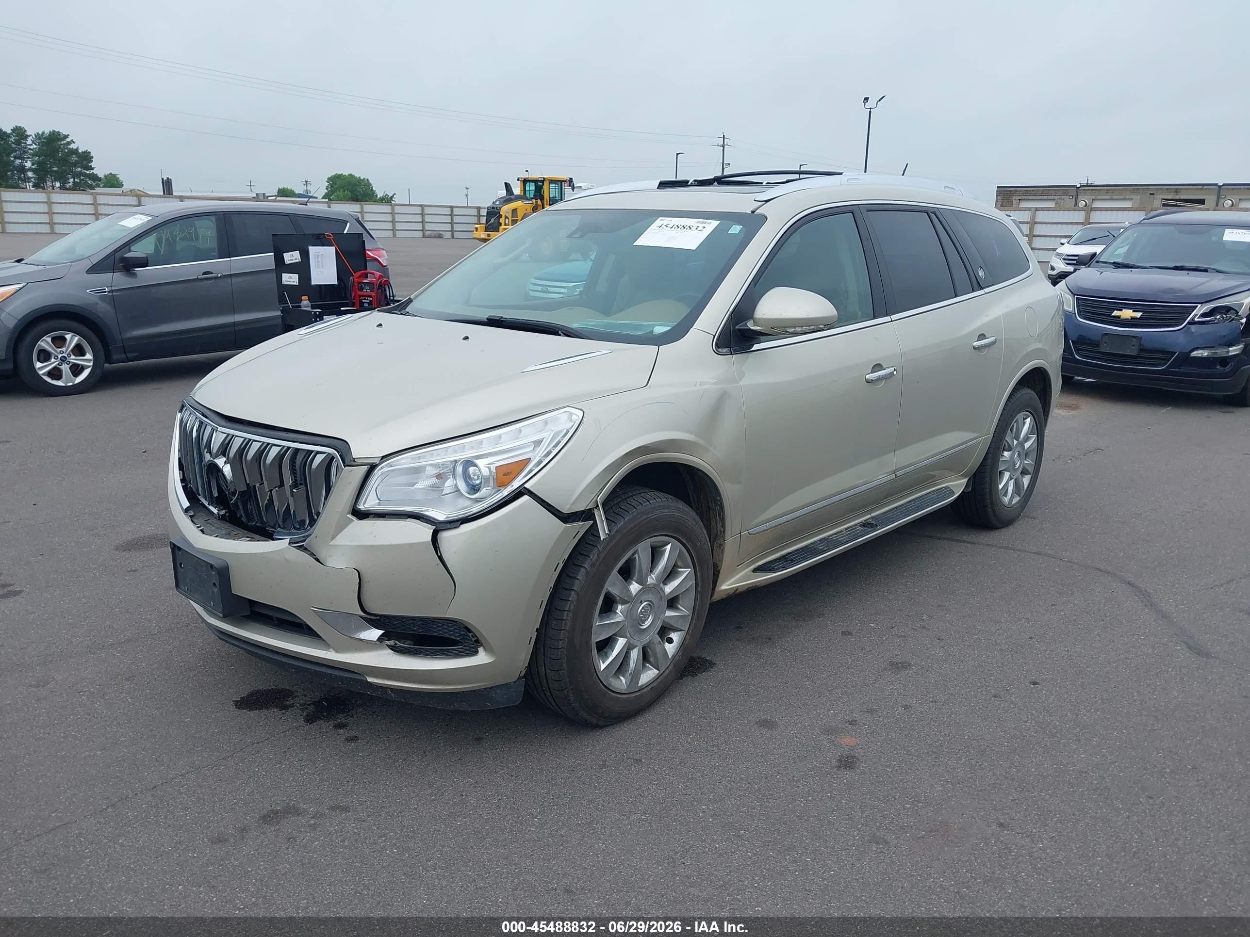 2015 Buick Enclave Leather Beige vin: 5GAKVBKD1FJ187307