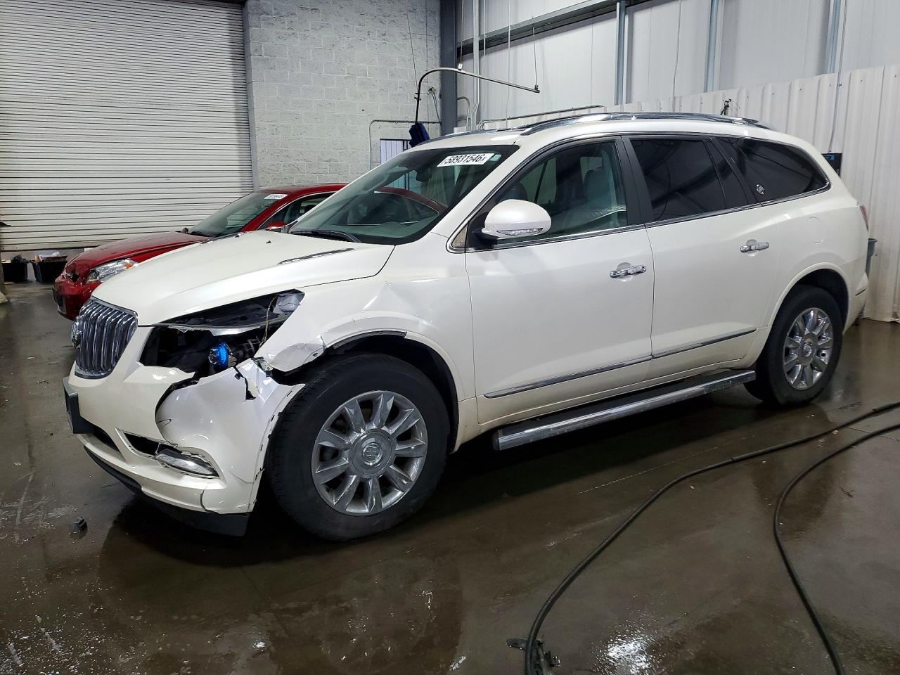 2015 Buick Enclave White vin: 5GAKVBKD1FJ273846