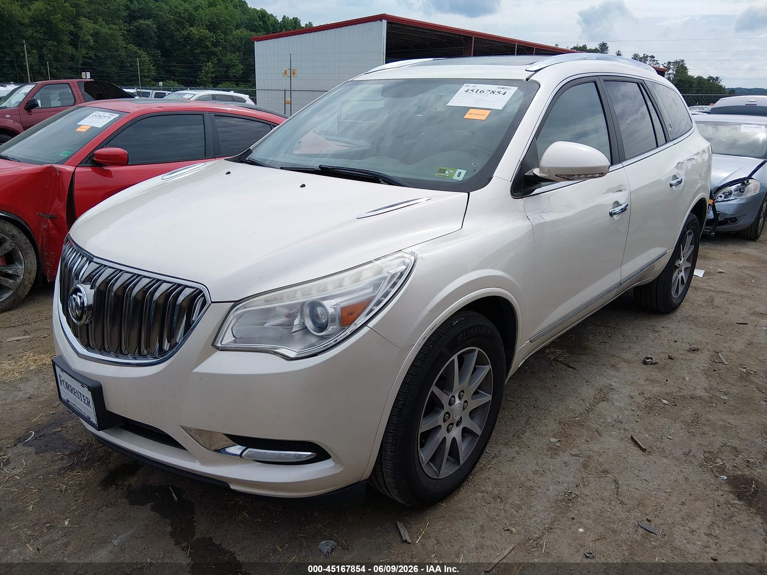 2014 Buick Enclave Leather White vin: 5GAKVBKD2EJ164441