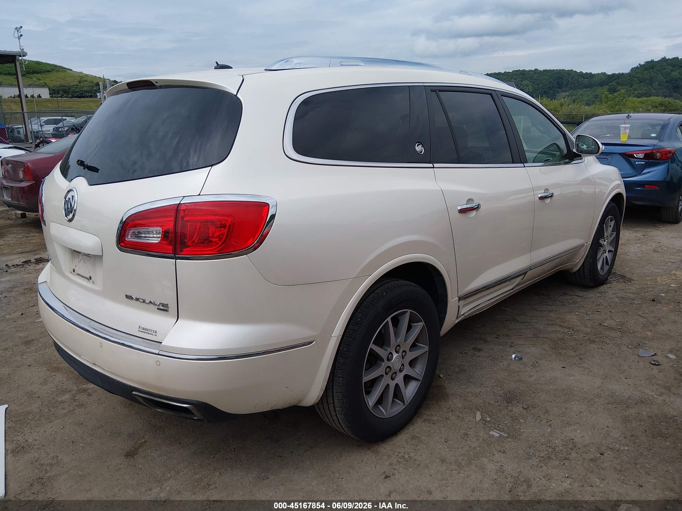 2014 Buick Enclave Leather White vin: 5GAKVBKD2EJ164441