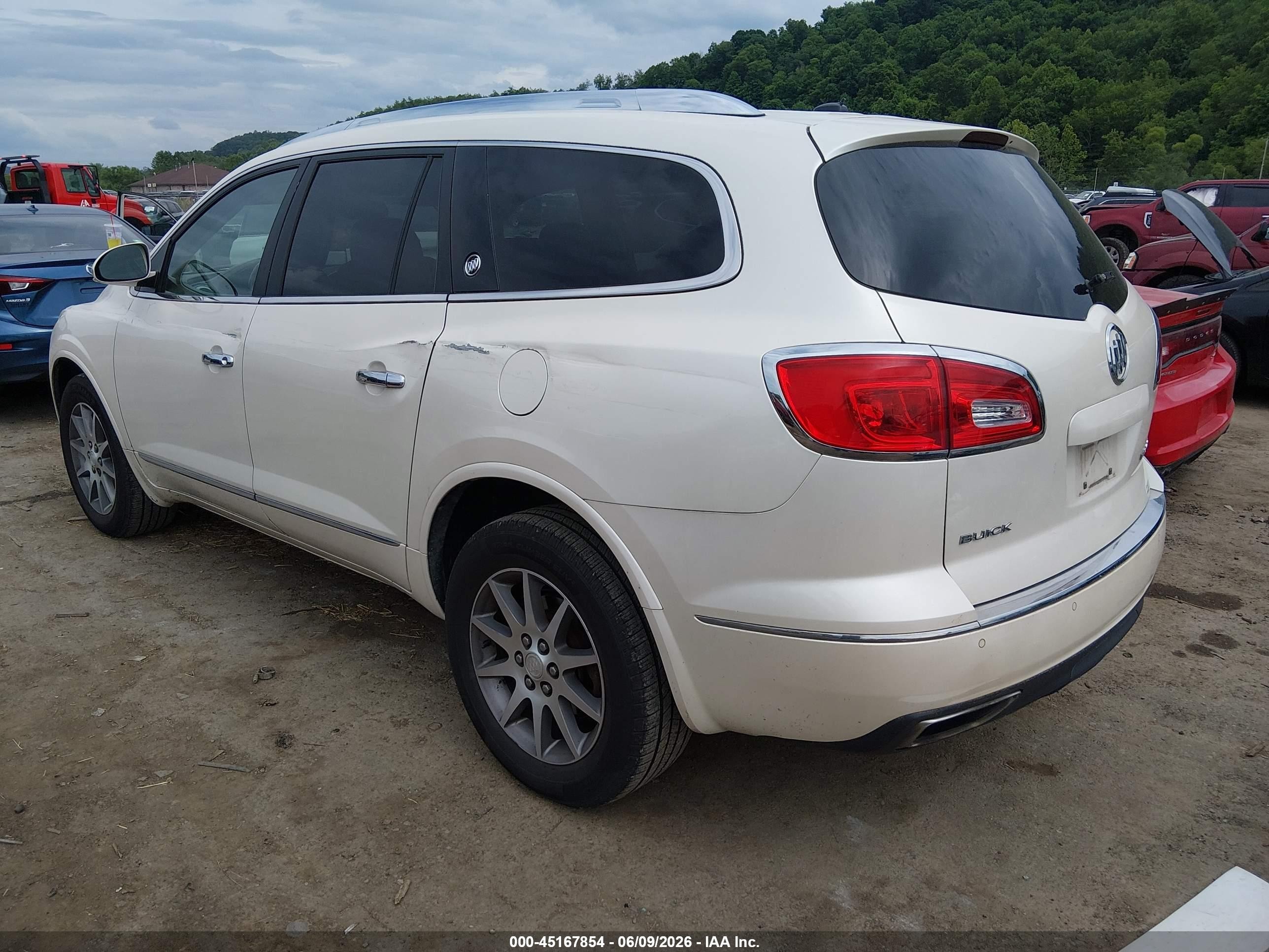 2014 Buick Enclave Leather White vin: 5GAKVBKD2EJ164441