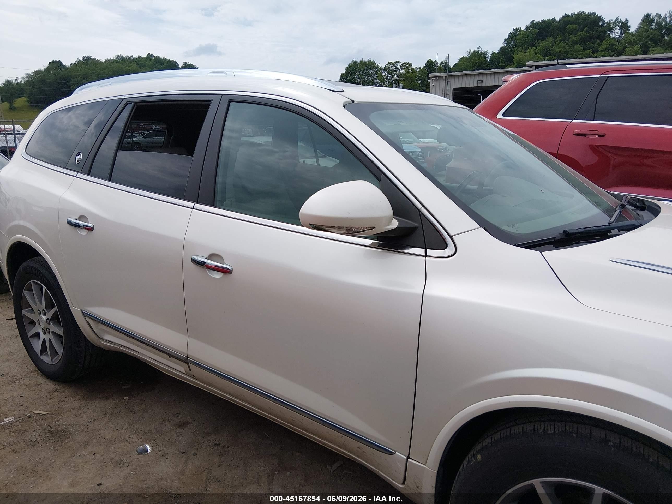 2014 Buick Enclave Leather White vin: 5GAKVBKD2EJ164441