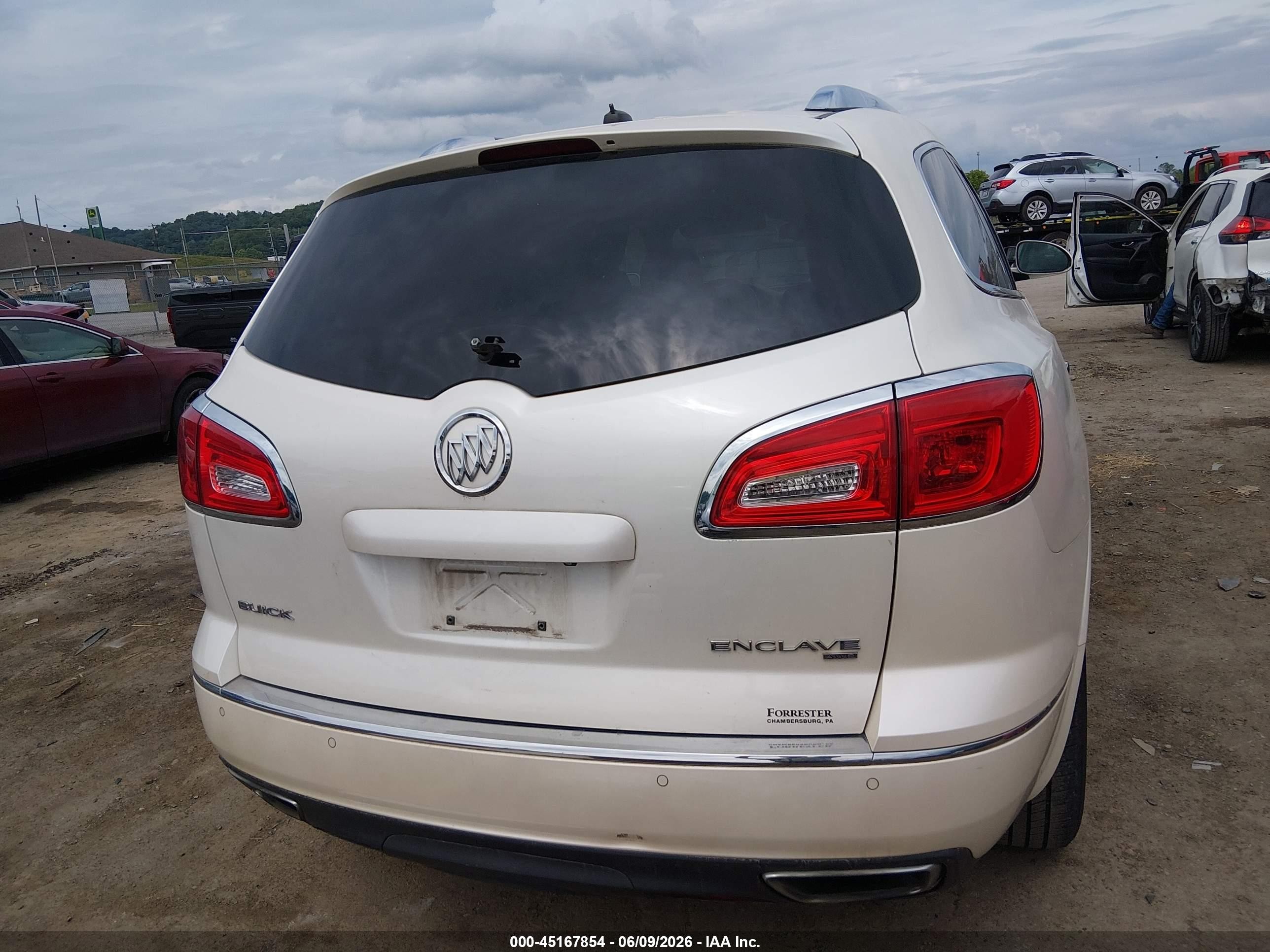 2014 Buick Enclave Leather White vin: 5GAKVBKD2EJ164441
