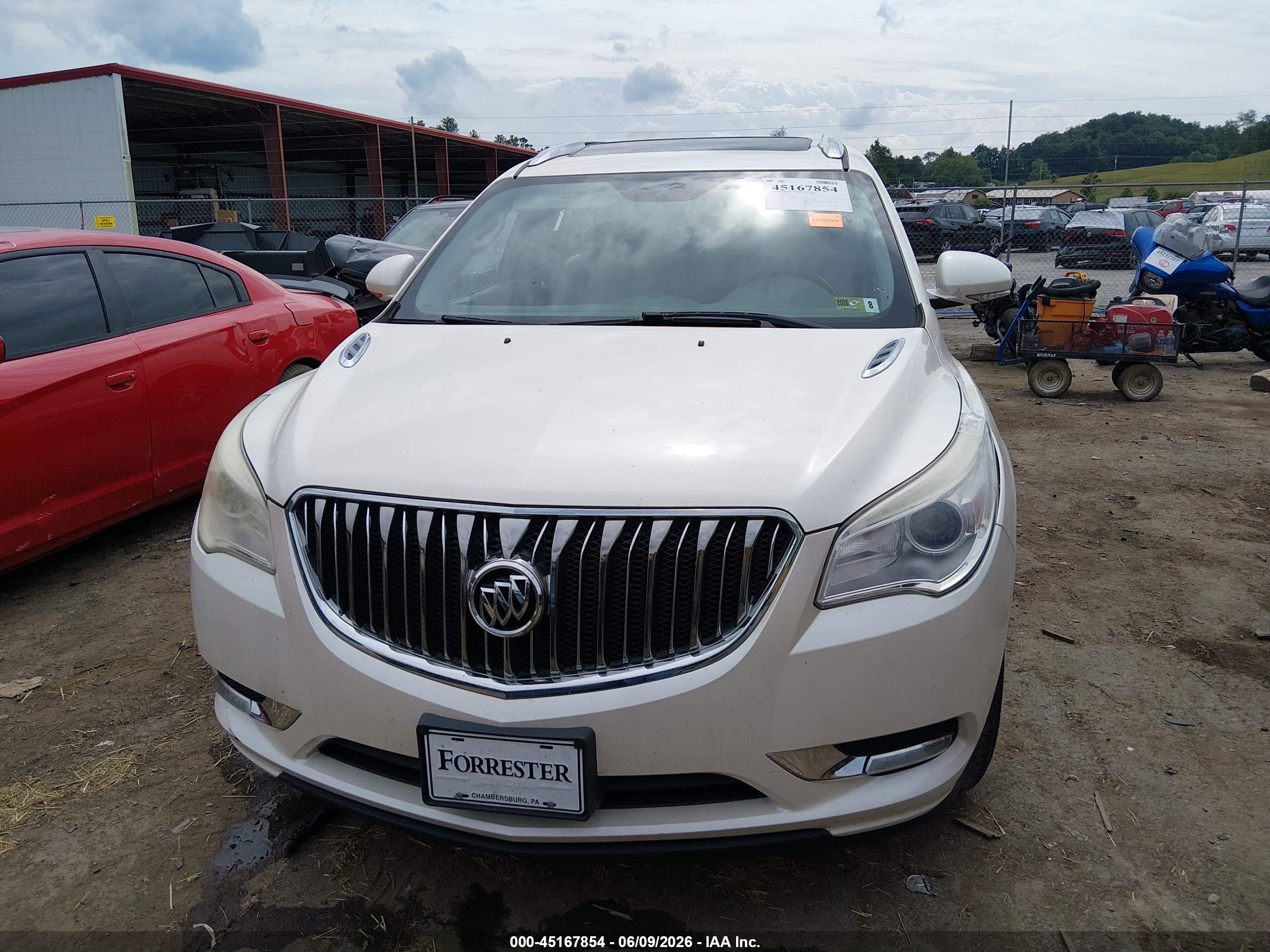 2014 Buick Enclave Leather White vin: 5GAKVBKD2EJ164441