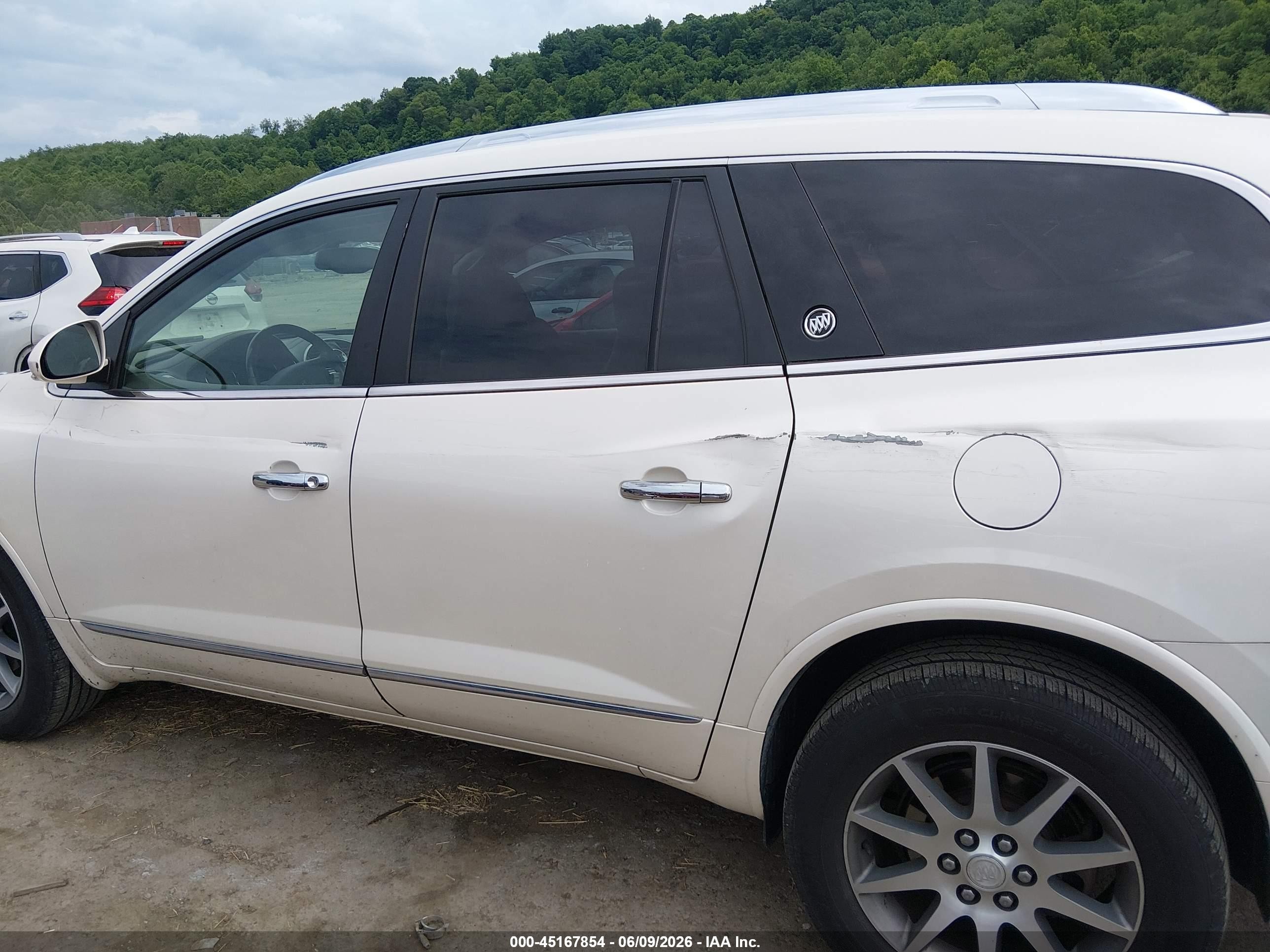 2014 Buick Enclave Leather White vin: 5GAKVBKD2EJ164441