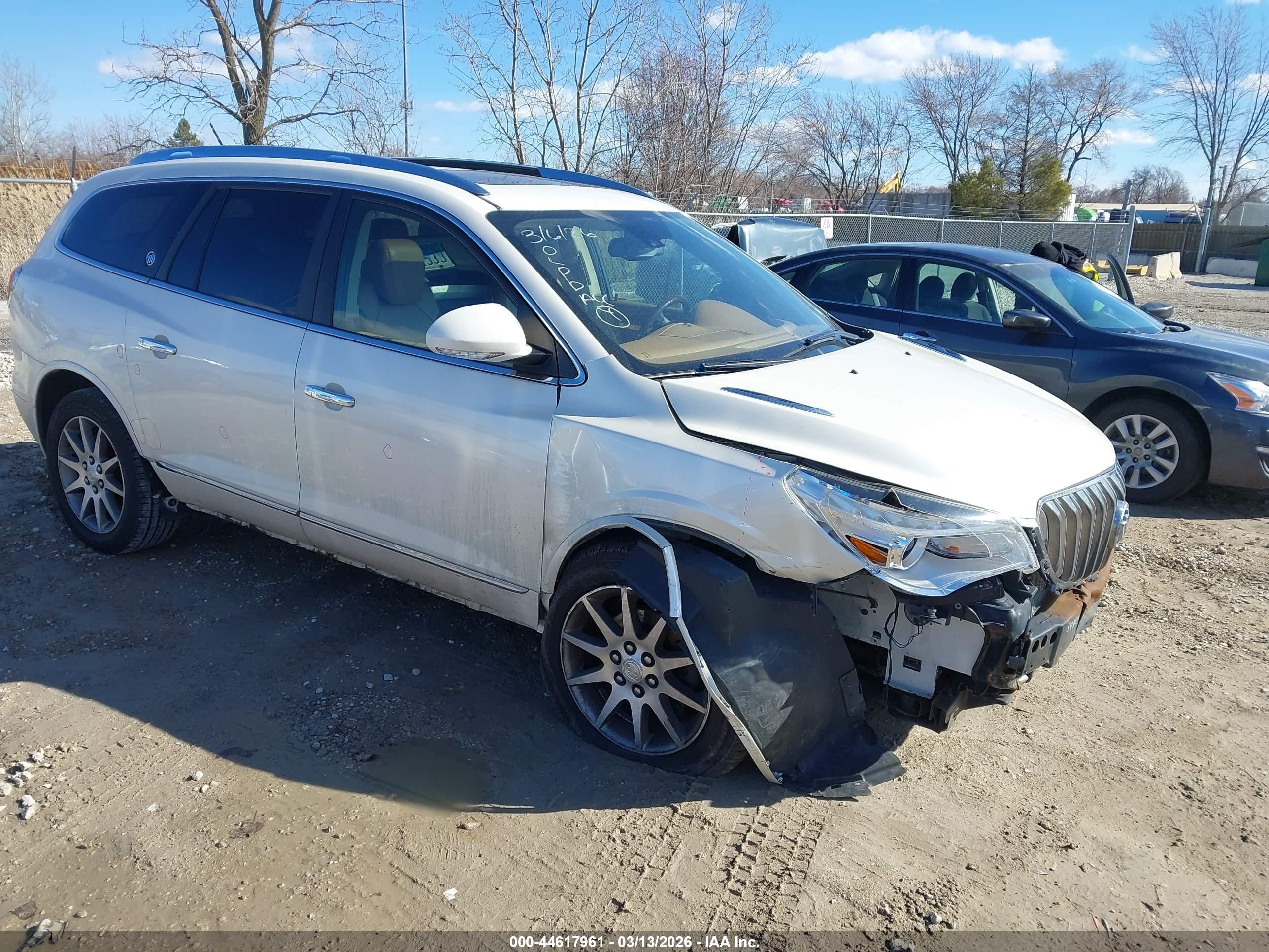 2015 Buick Enclave Leather White vin: 5GAKVBKD2FJ148032