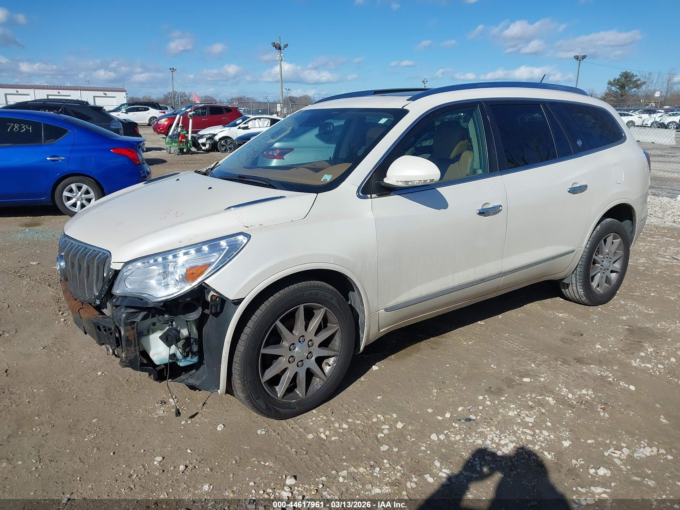 2015 Buick Enclave Leather White vin: 5GAKVBKD2FJ148032