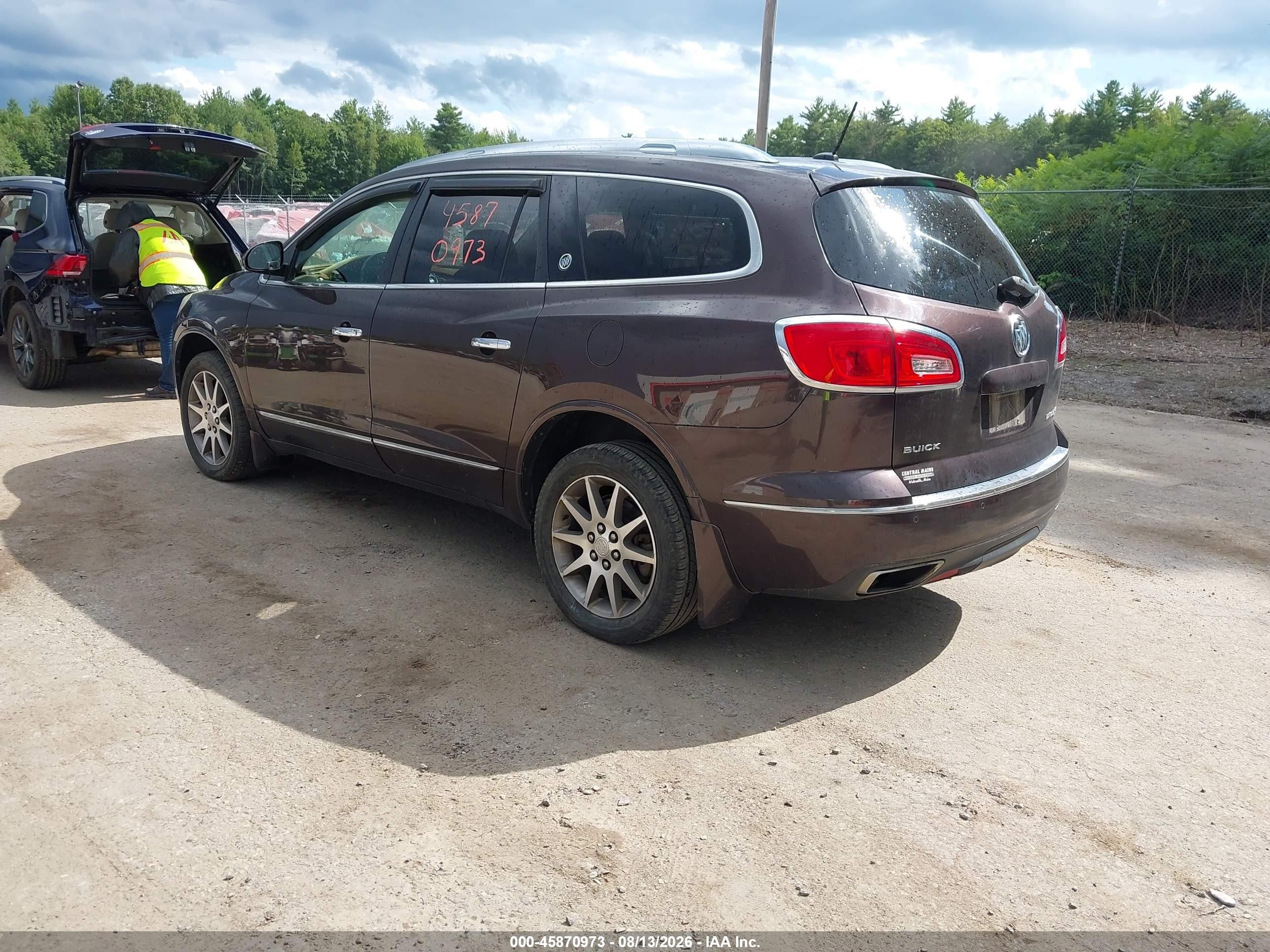 2015 Buick Enclave Leather Brown vin: 5GAKVBKD2FJ252228