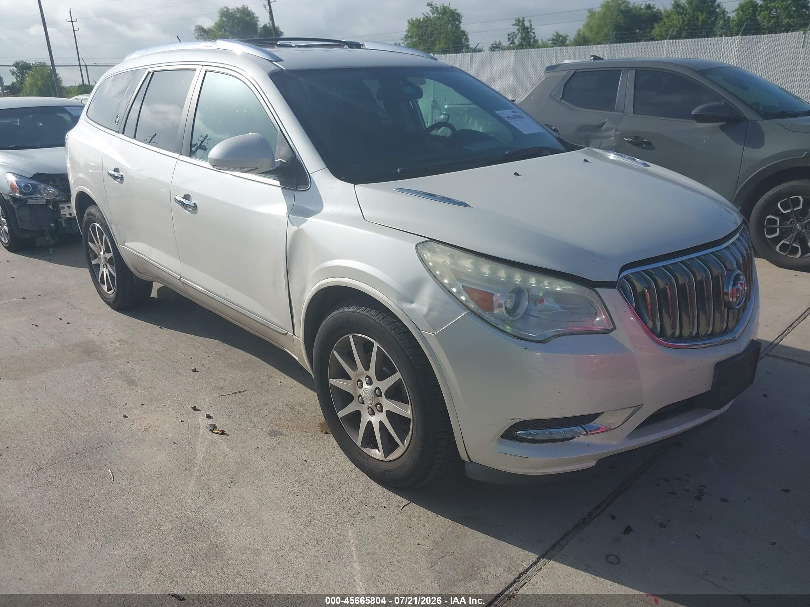 2015 Buick Enclave Leather White vin: 5GAKVBKD2FJ317255