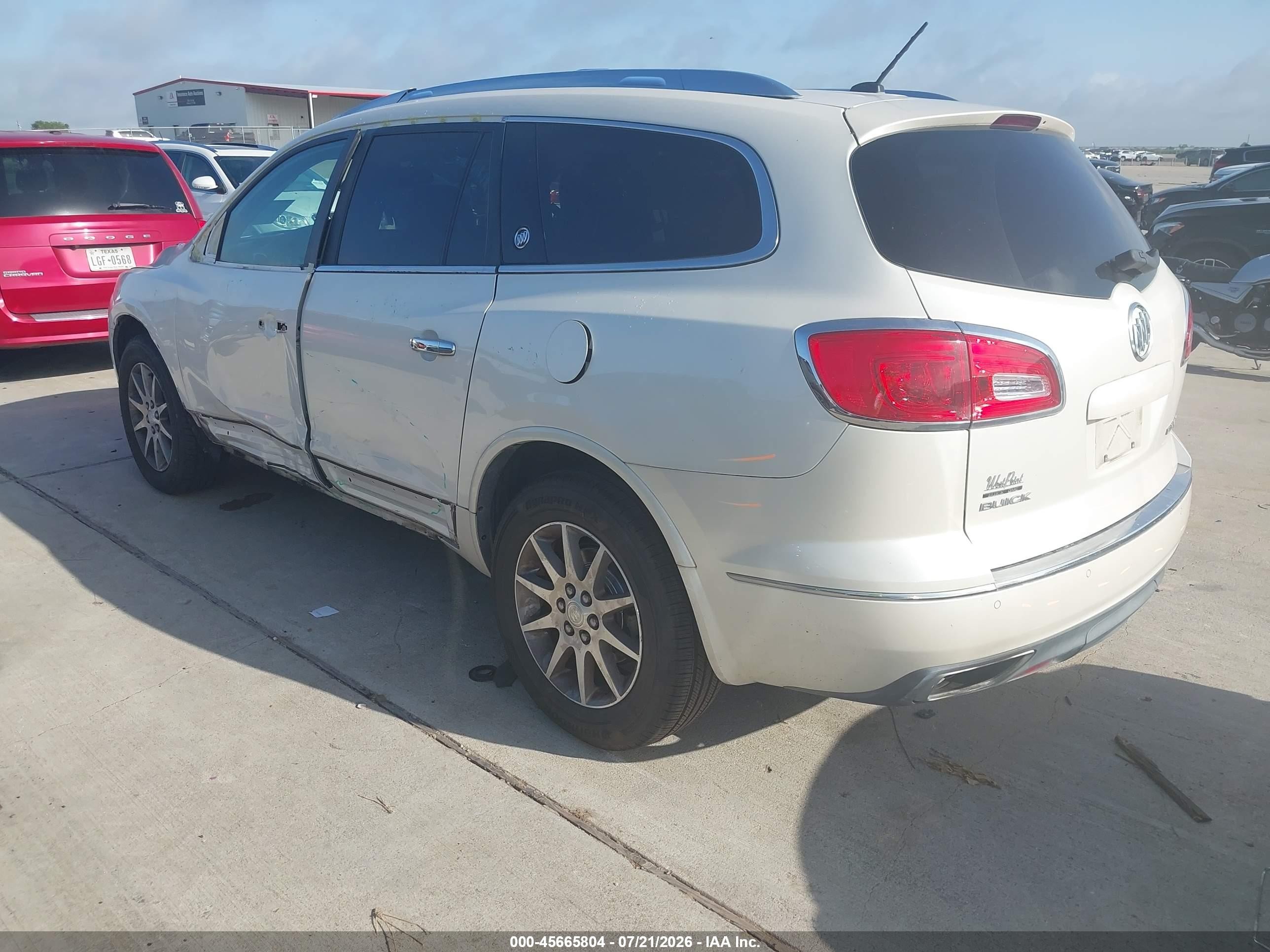 2015 Buick Enclave Leather White vin: 5GAKVBKD2FJ317255