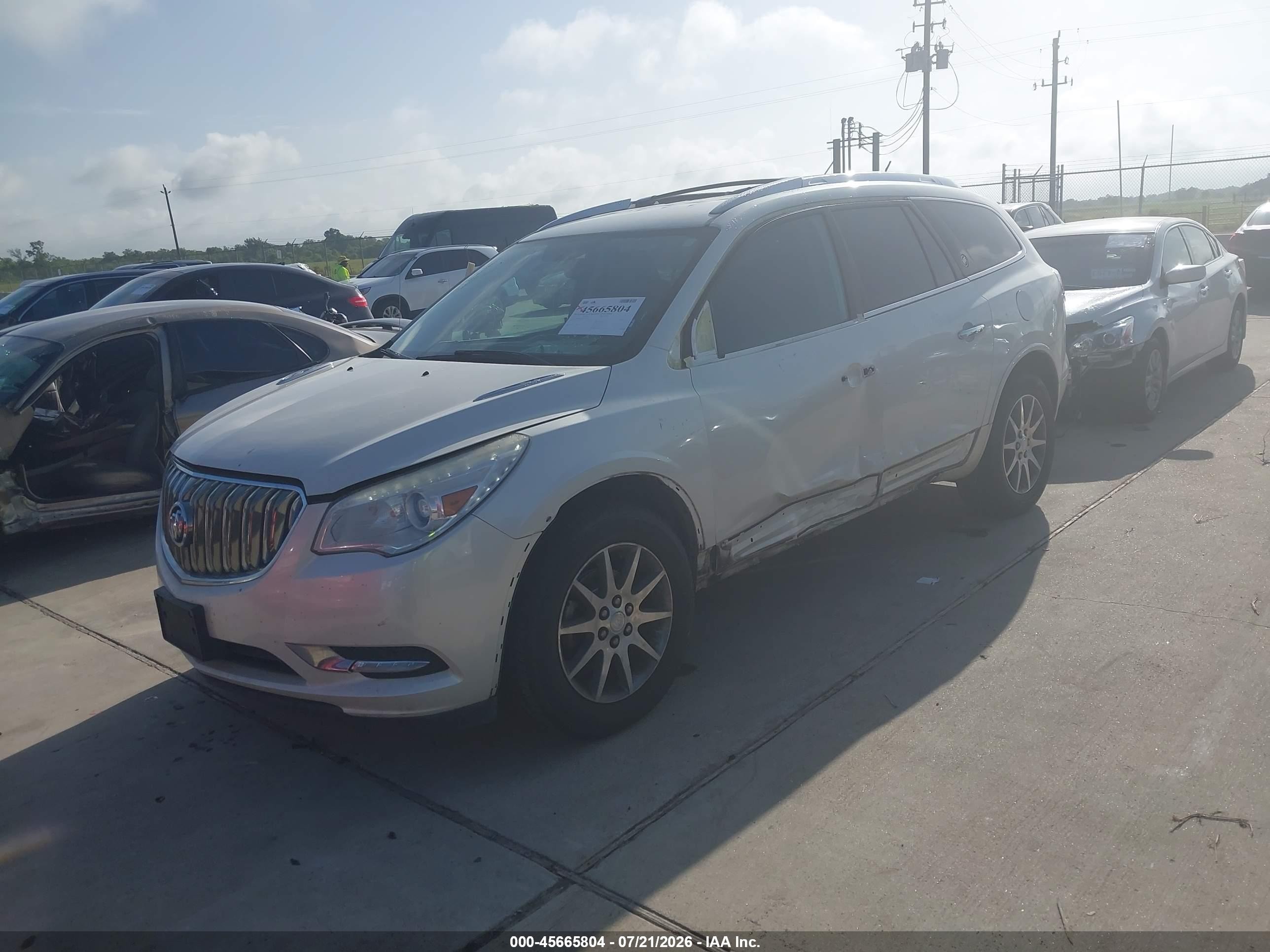 2015 Buick Enclave Leather White vin: 5GAKVBKD2FJ317255