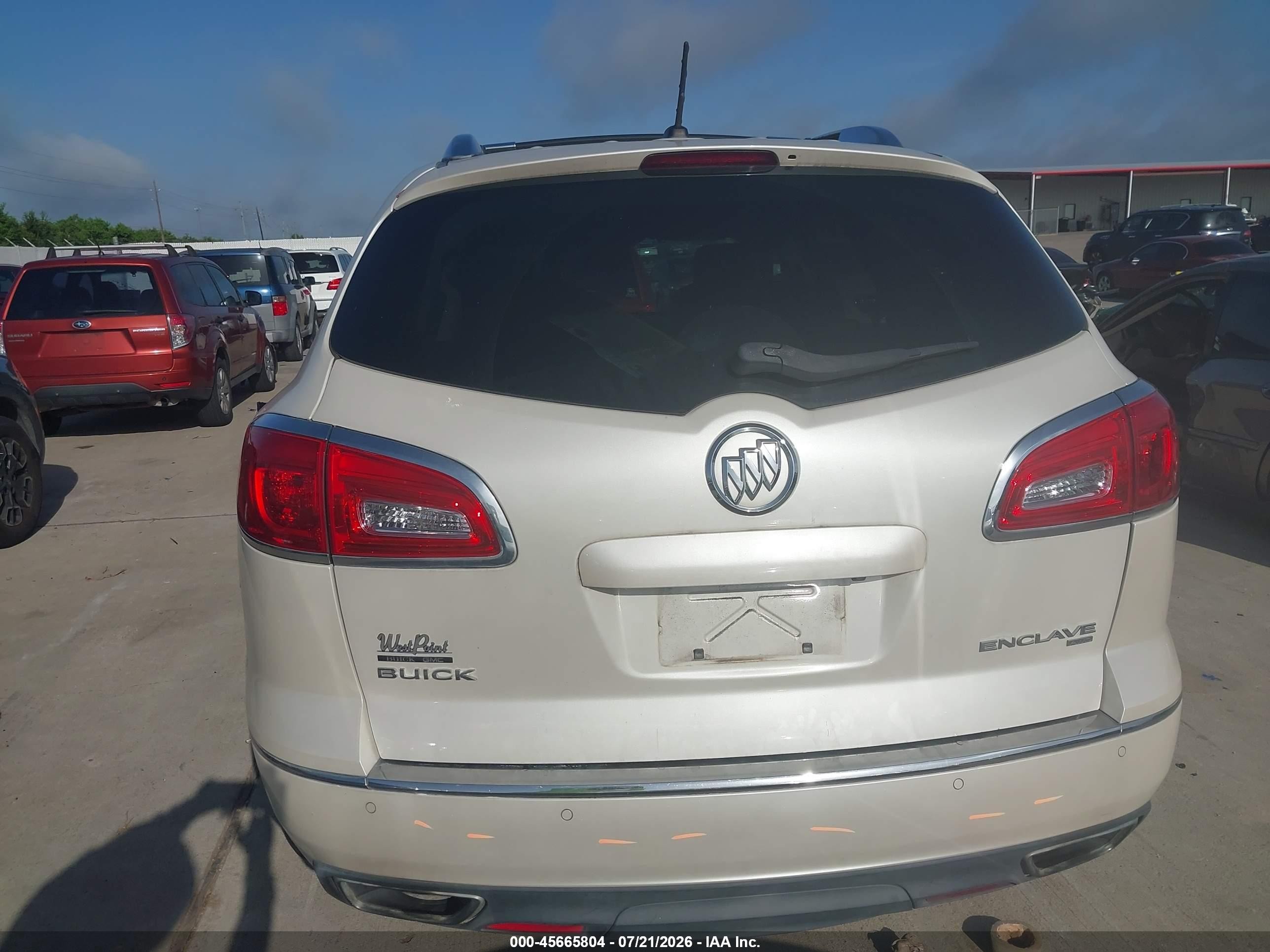2015 Buick Enclave Leather White vin: 5GAKVBKD2FJ317255