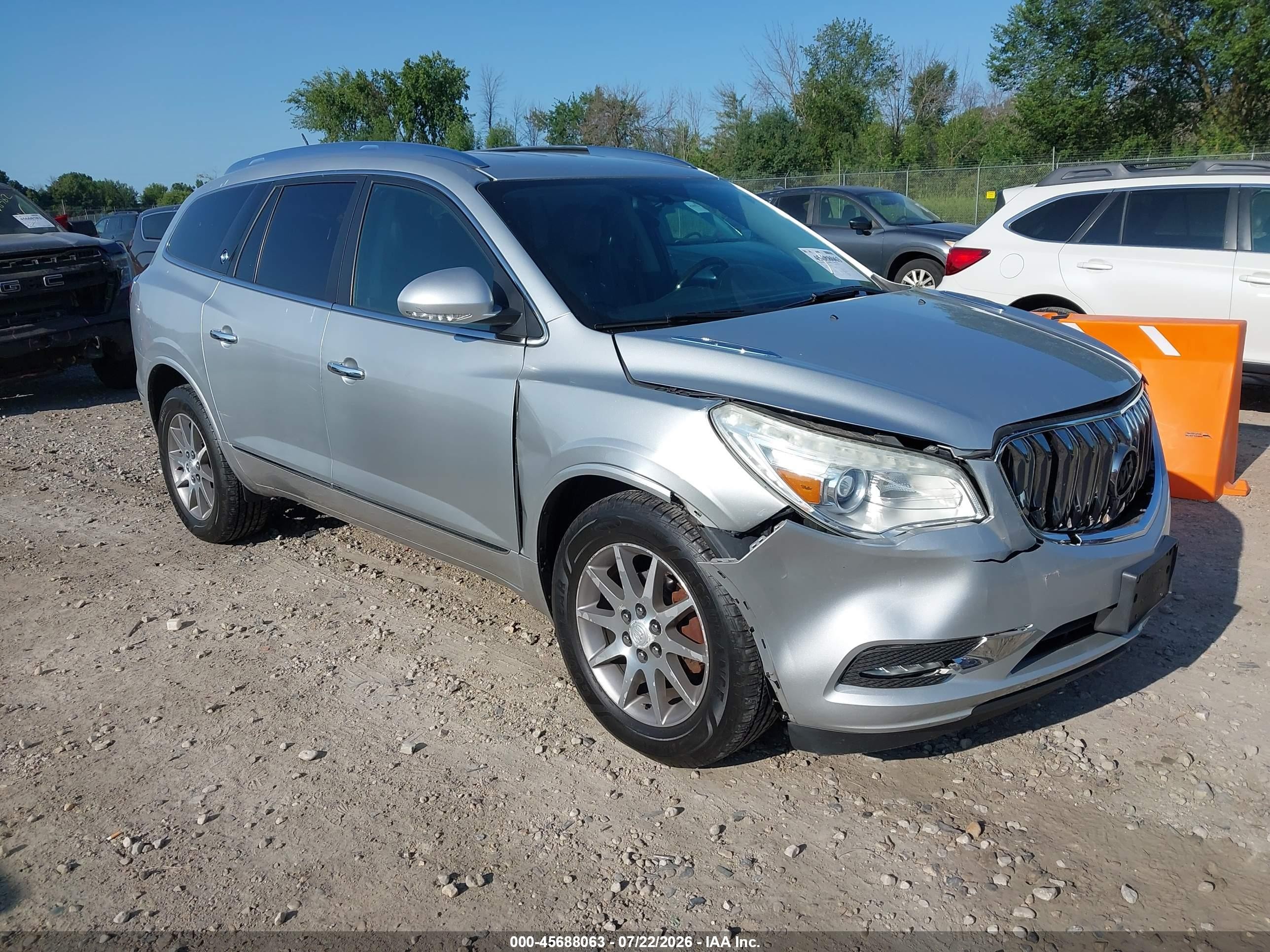 2015 Buick Enclave Leather Silver vin: 5GAKVBKD2FJ385121