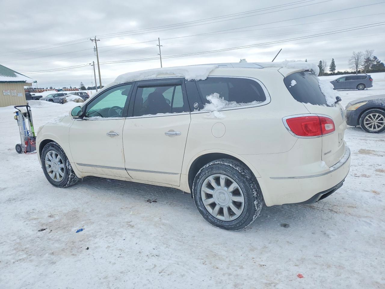 2014 Buick Enclave White vin: 5GAKVBKD3EJ301077