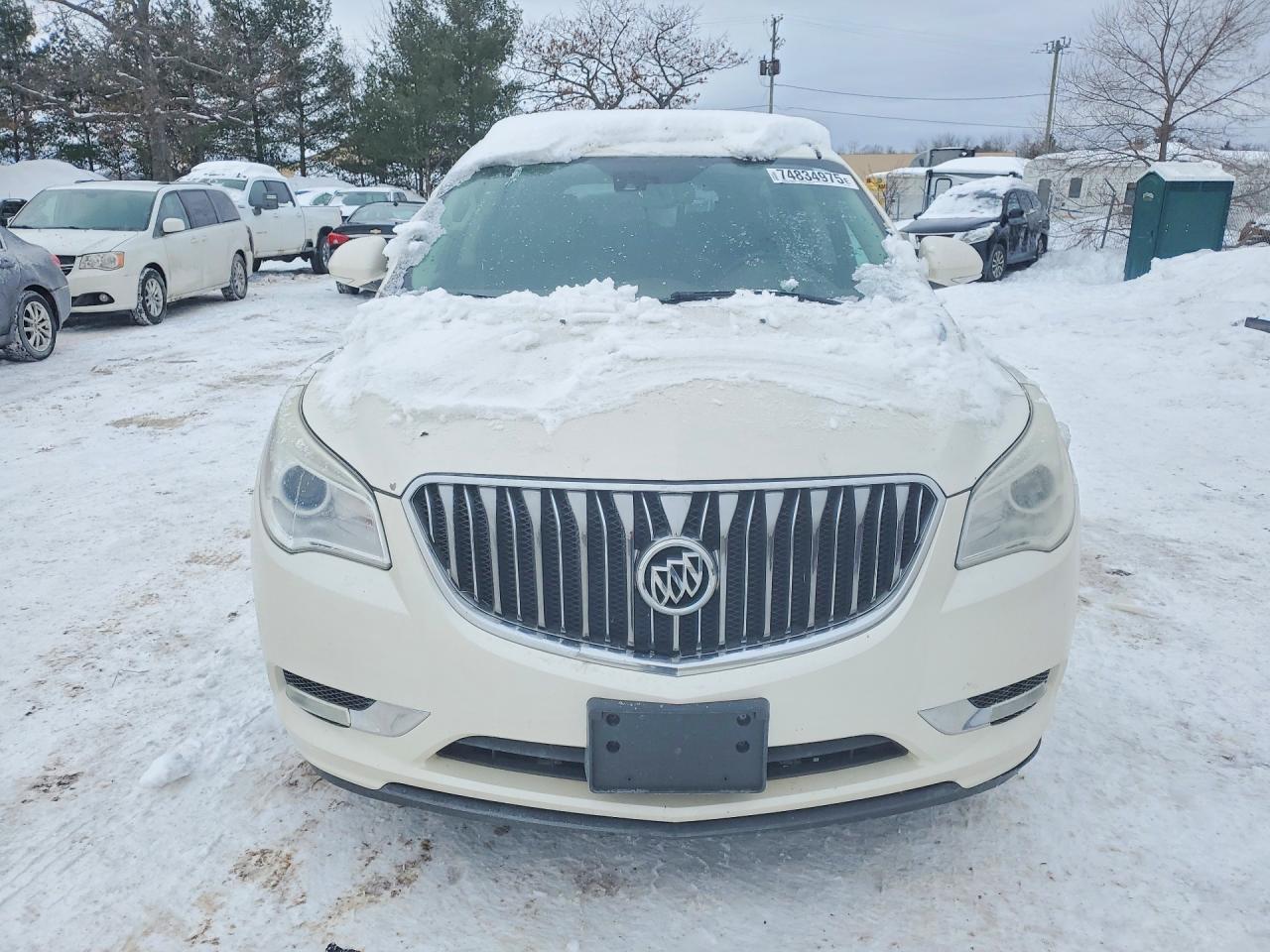 2014 Buick Enclave White vin: 5GAKVBKD3EJ301077