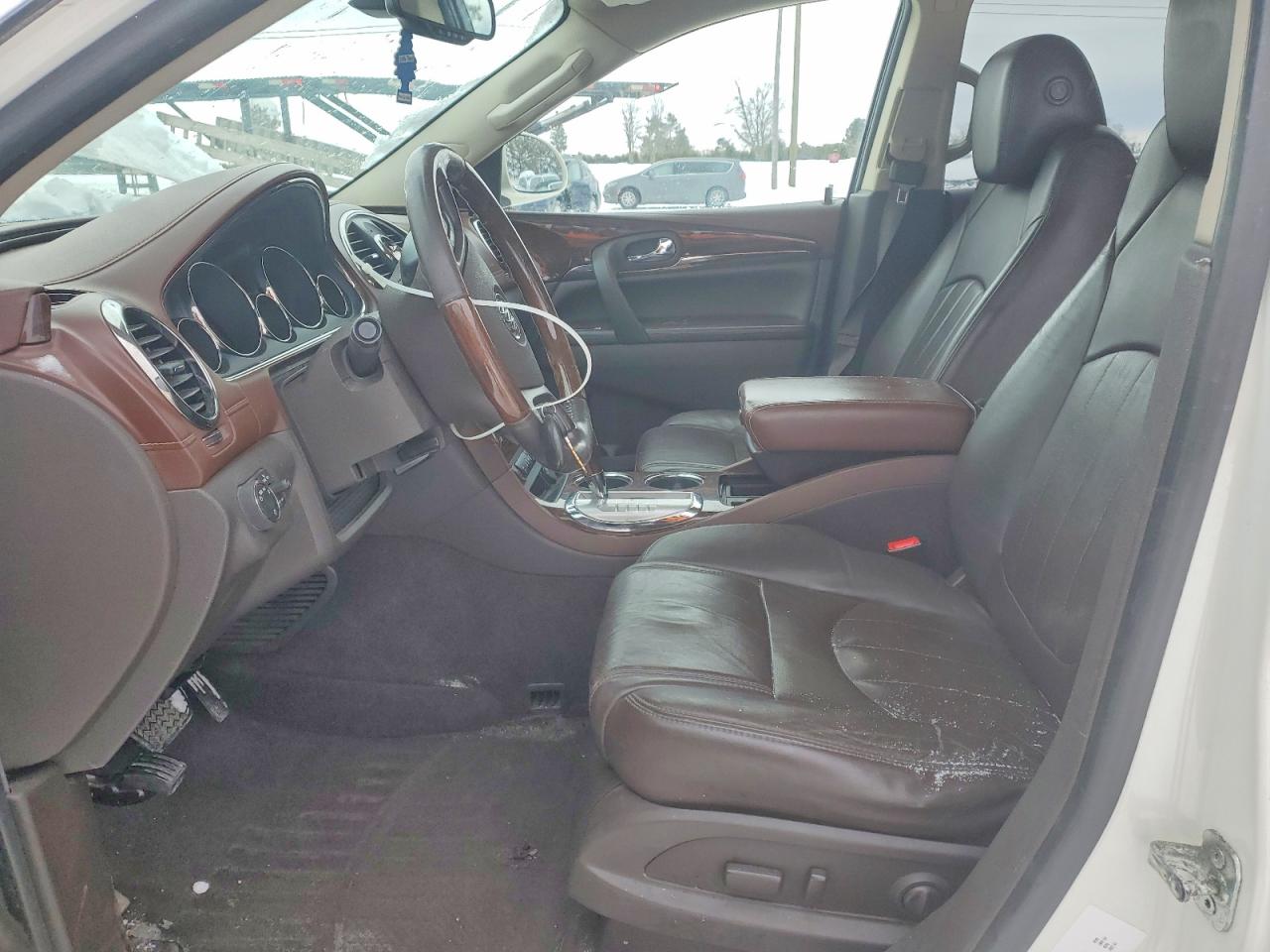 2014 Buick Enclave White vin: 5GAKVBKD3EJ301077