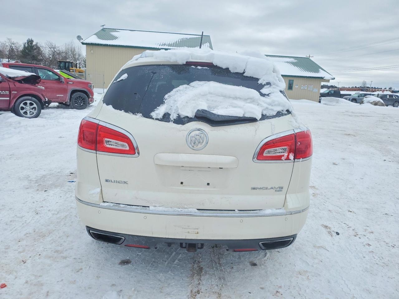 2014 Buick Enclave White vin: 5GAKVBKD3EJ301077