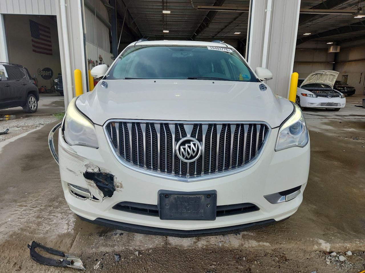 2014 Buick Enclave White vin: 5GAKVBKD3EJ321832