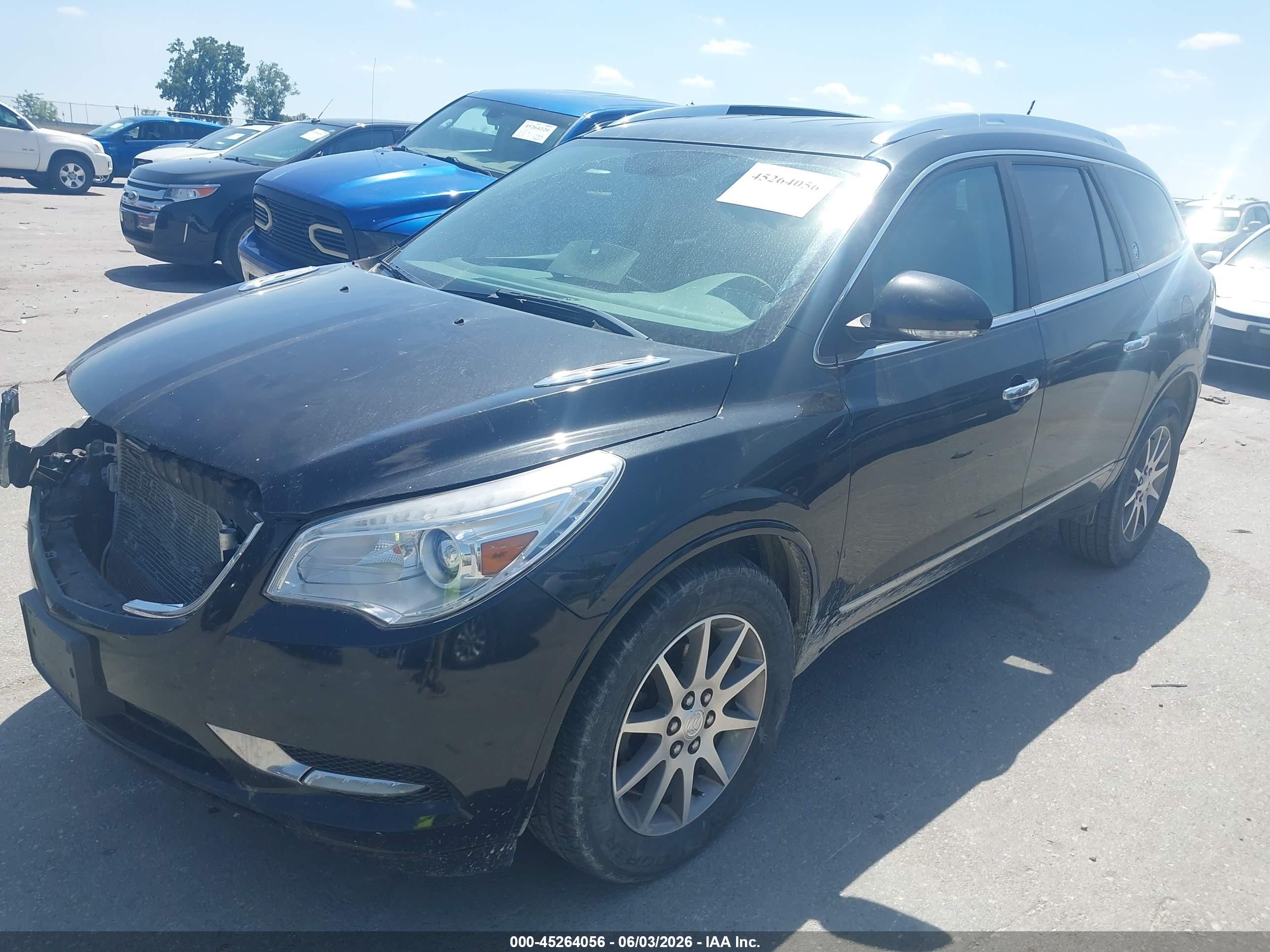 2015 Buick Enclave Leather Черный vin: 5GAKVBKD3FJ166295