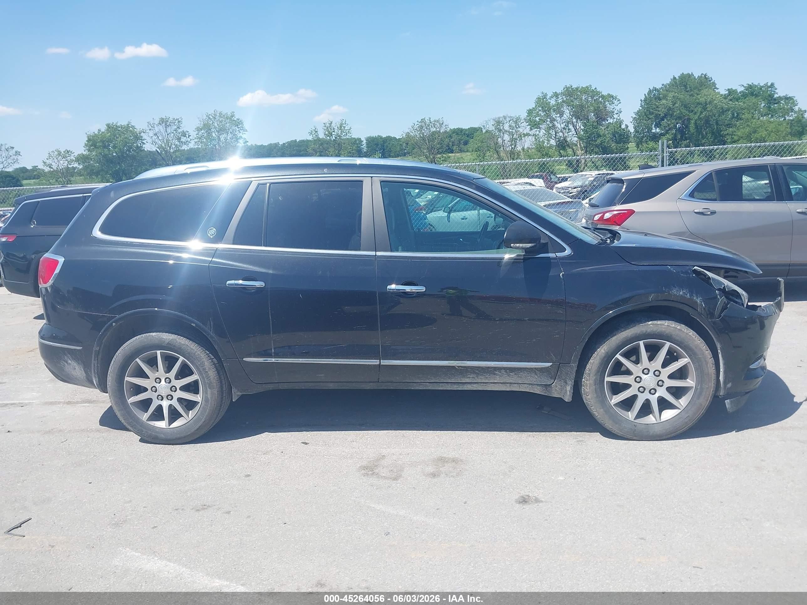 2015 Buick Enclave Leather Черный vin: 5GAKVBKD3FJ166295
