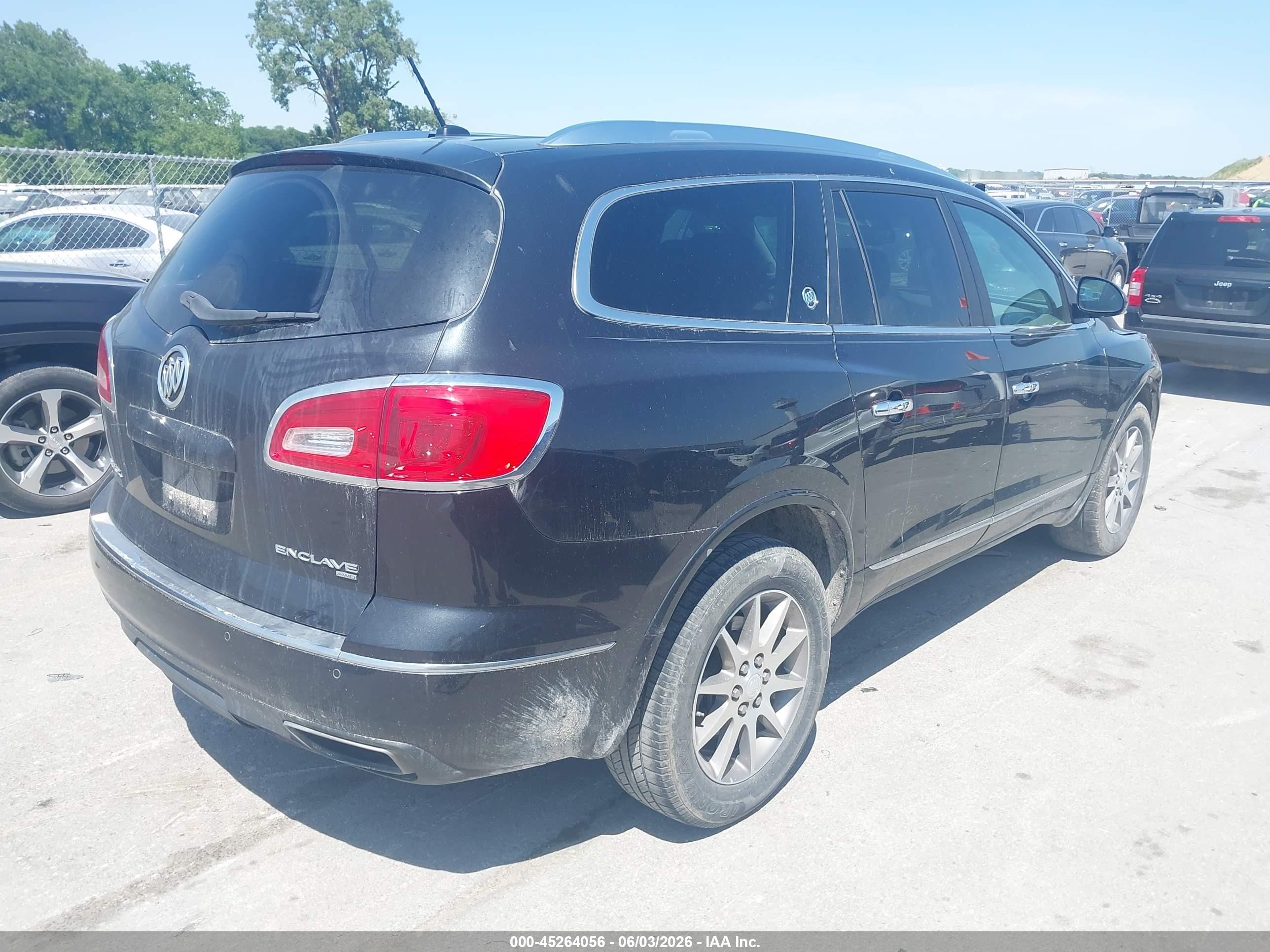 2015 Buick Enclave Leather Черный vin: 5GAKVBKD3FJ166295