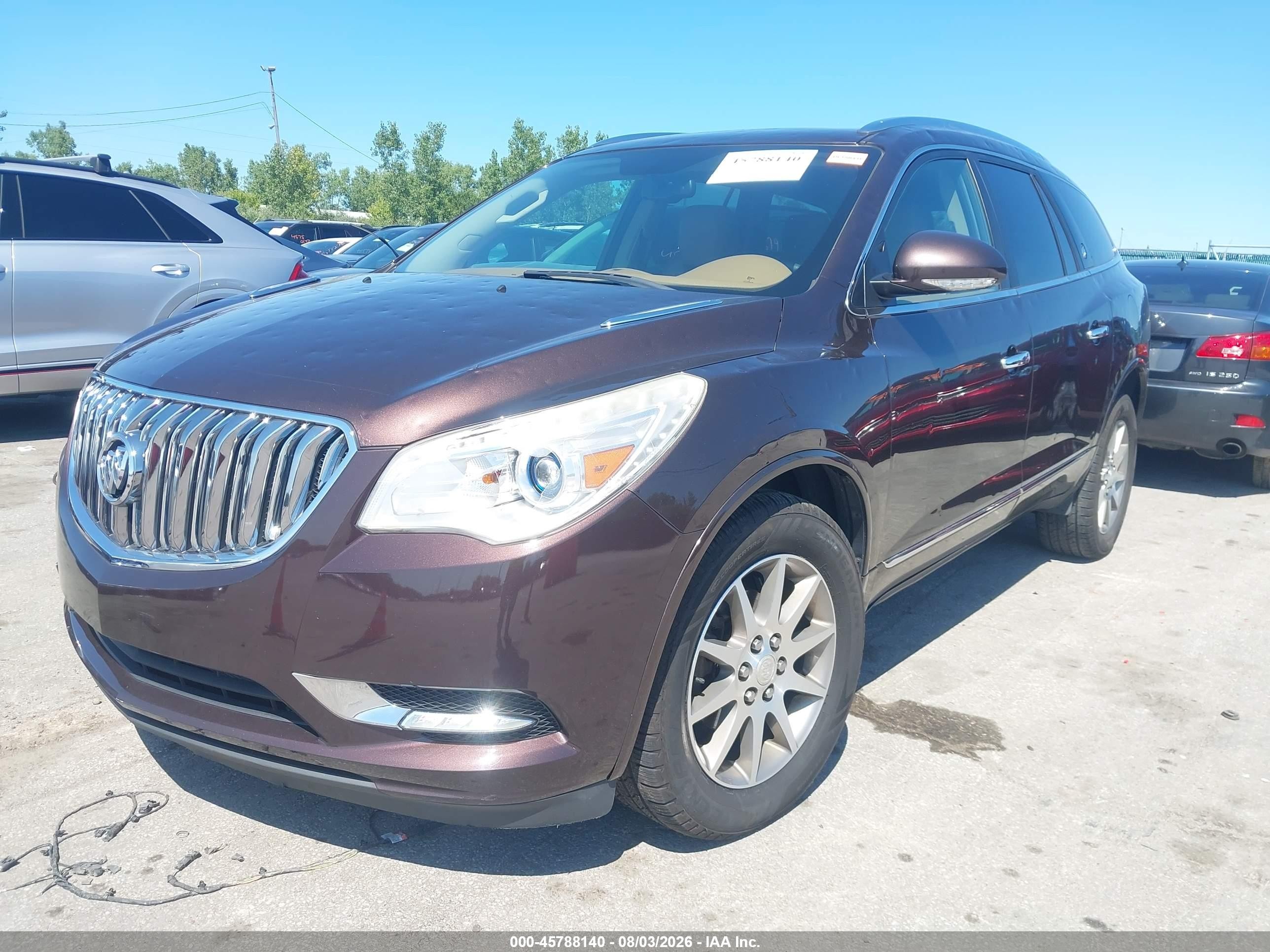 2015 Buick Enclave Leather Brown vin: 5GAKVBKD3FJ255798