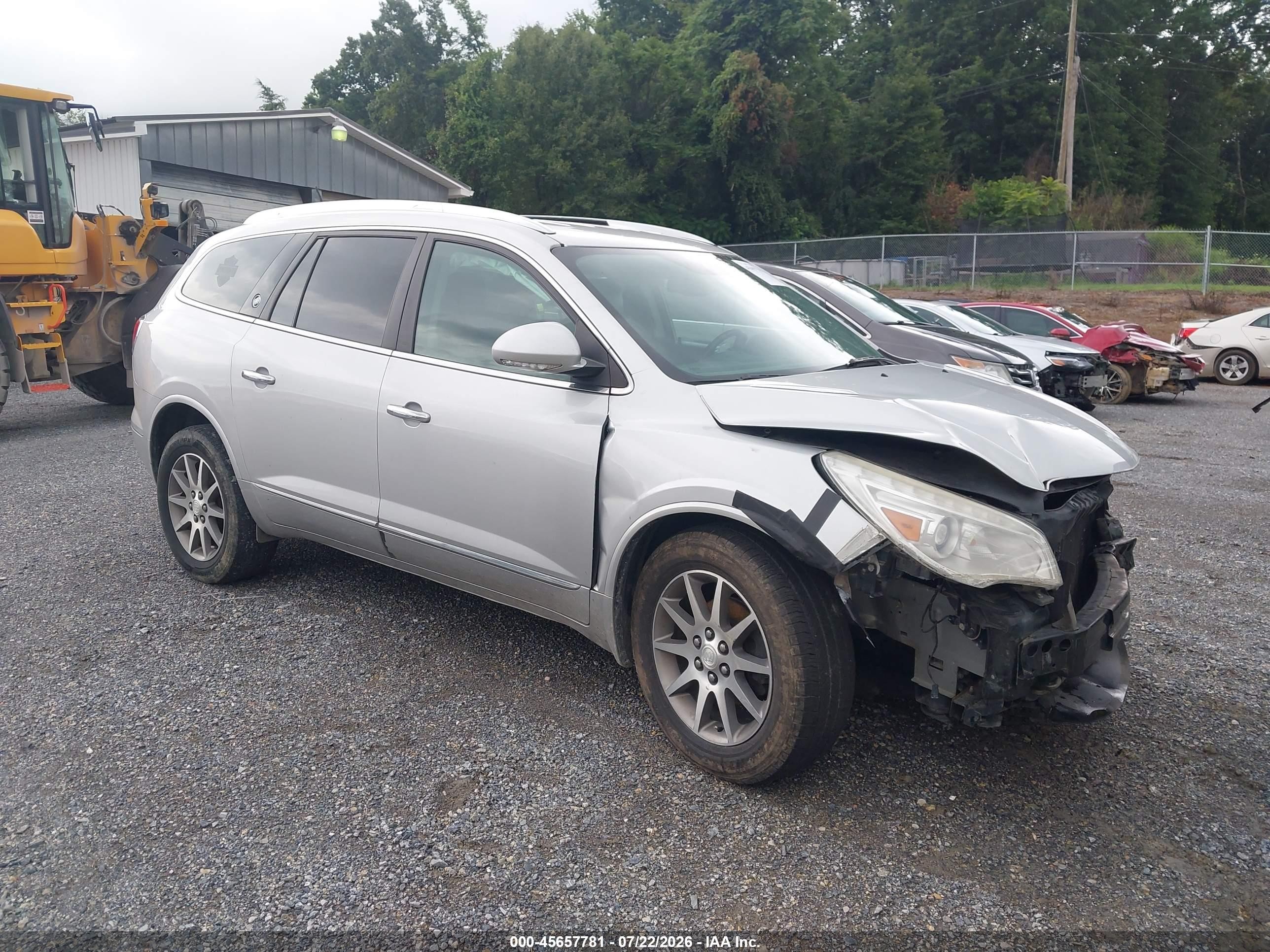 2014 Buick Enclave Leather Silver vin: 5GAKVBKD4EJ107805
