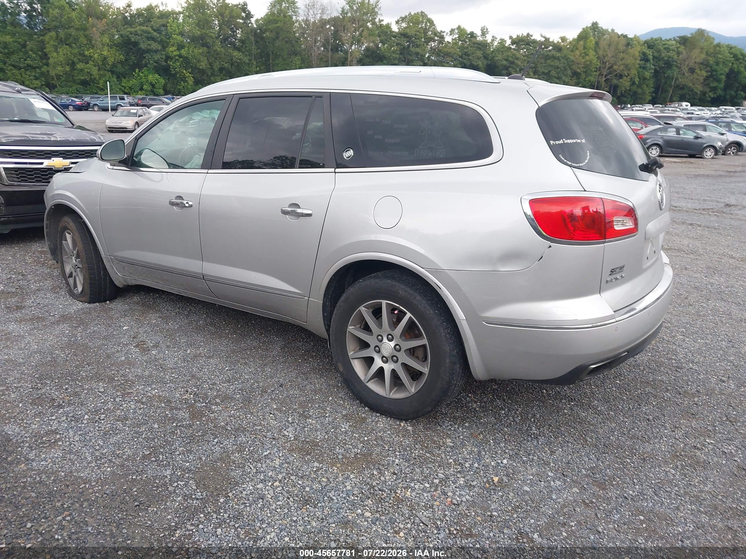 2014 Buick Enclave Leather Silver vin: 5GAKVBKD4EJ107805