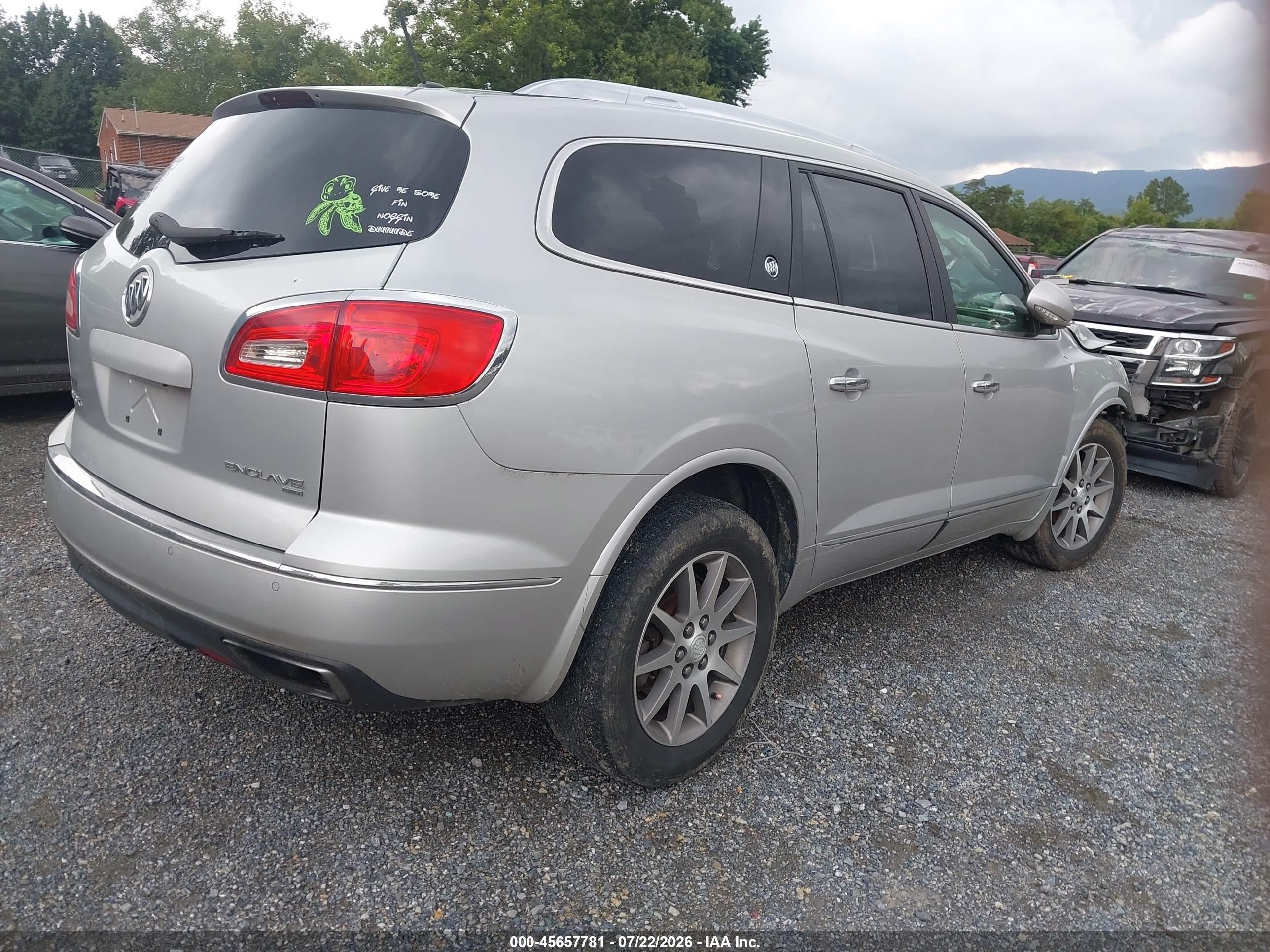 2014 Buick Enclave Leather Silver vin: 5GAKVBKD4EJ107805