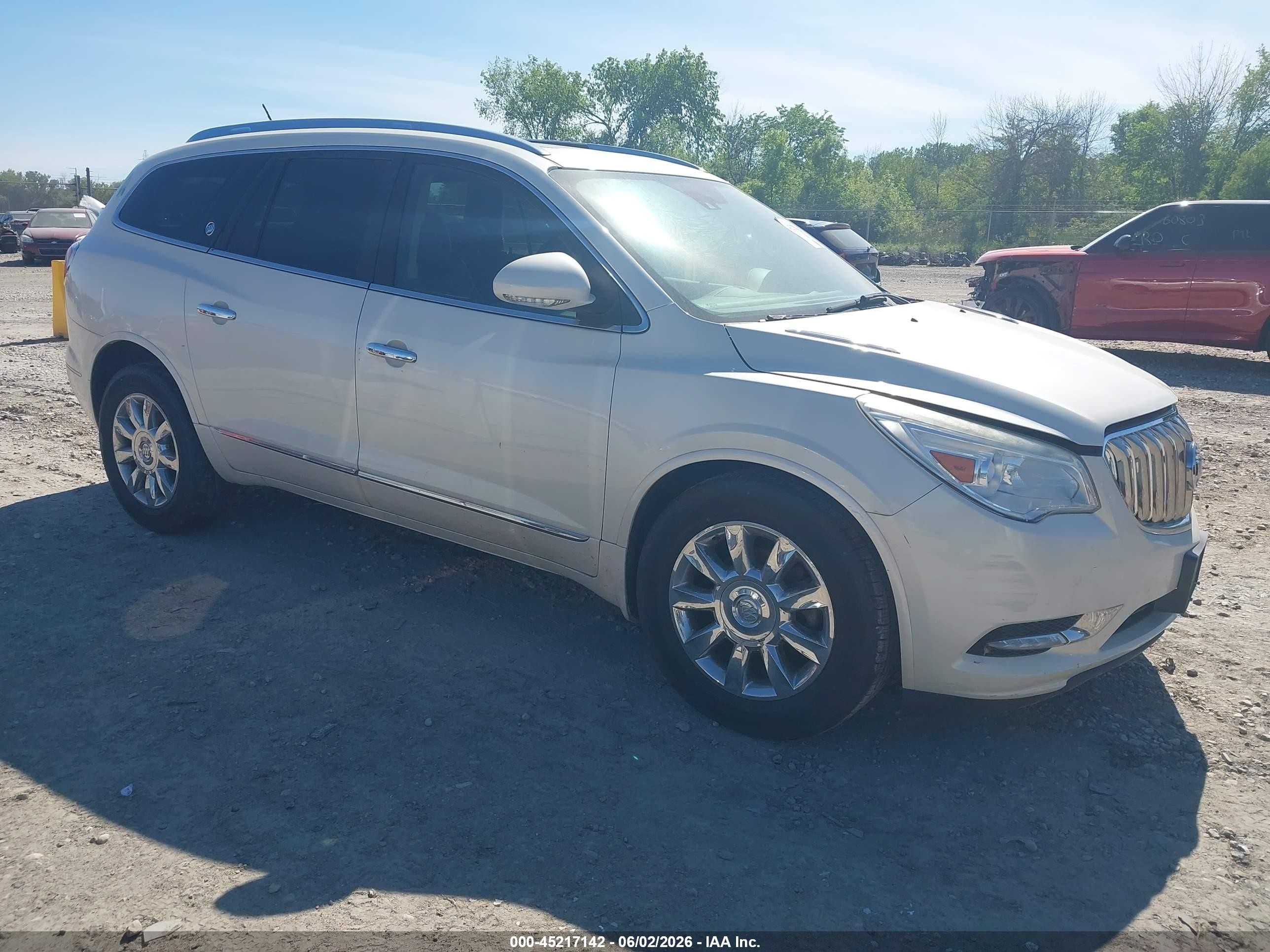 2014 Buick Enclave Leather White vin: 5GAKVBKD4EJ138682