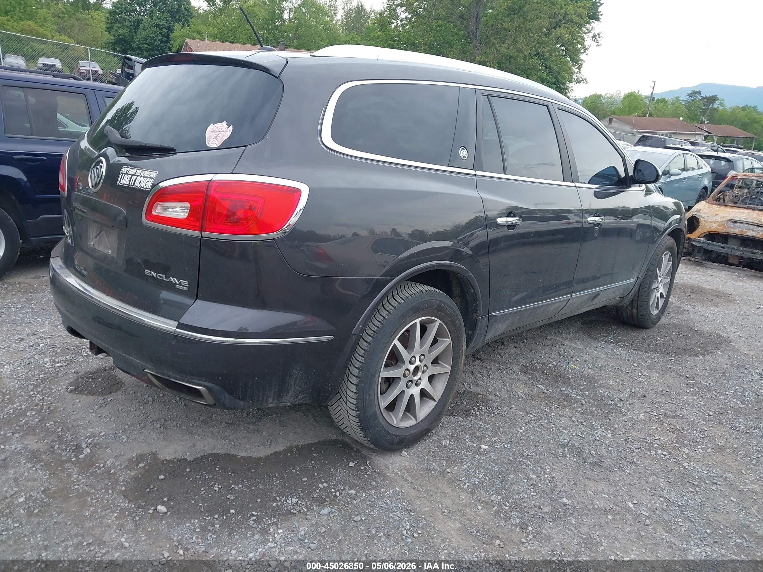 2014 Buick Enclave Leather Black vin: 5GAKVBKD5EJ251895