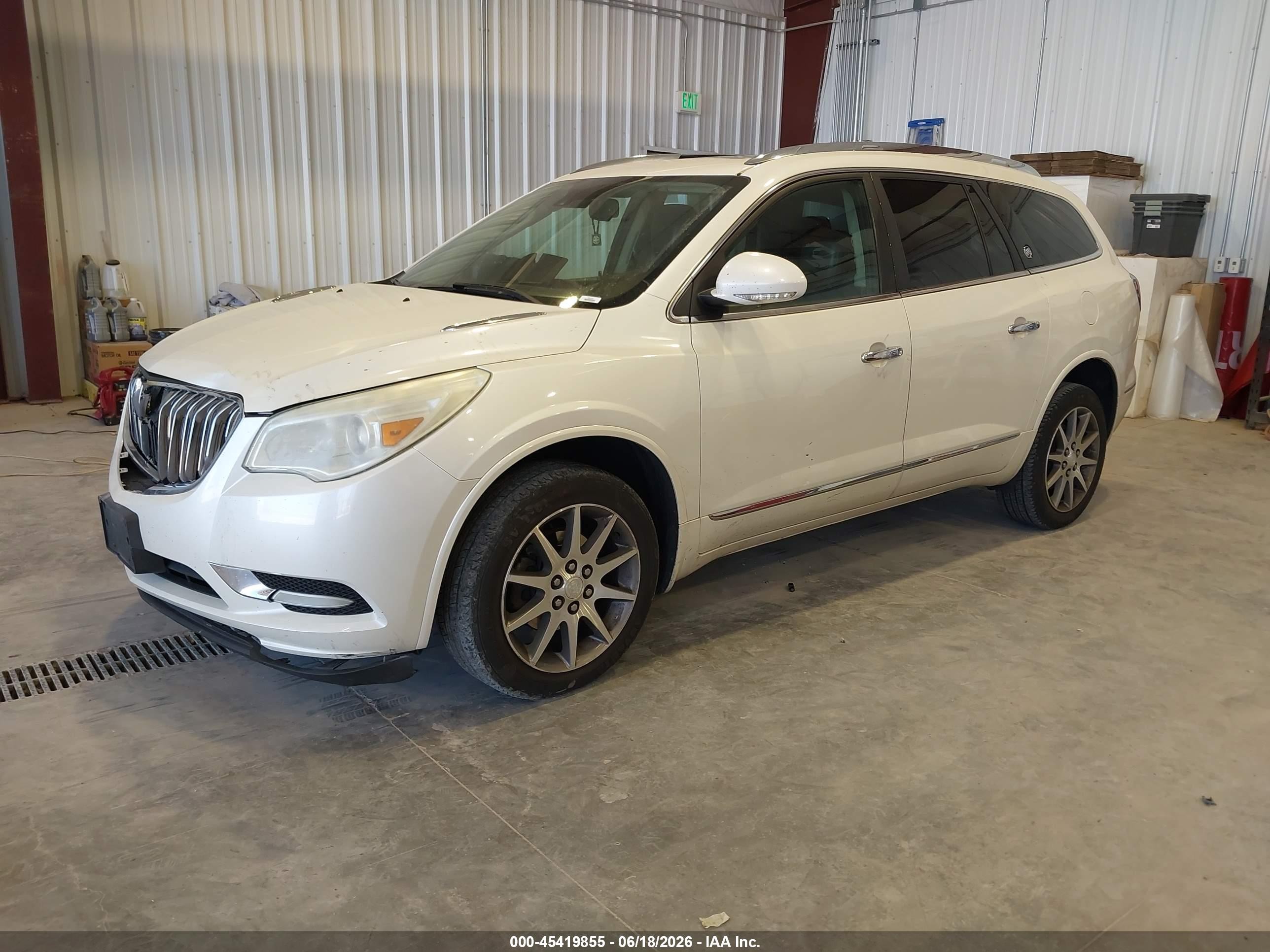 2014 Buick Enclave Leather White vin: 5GAKVBKD5EJ262959