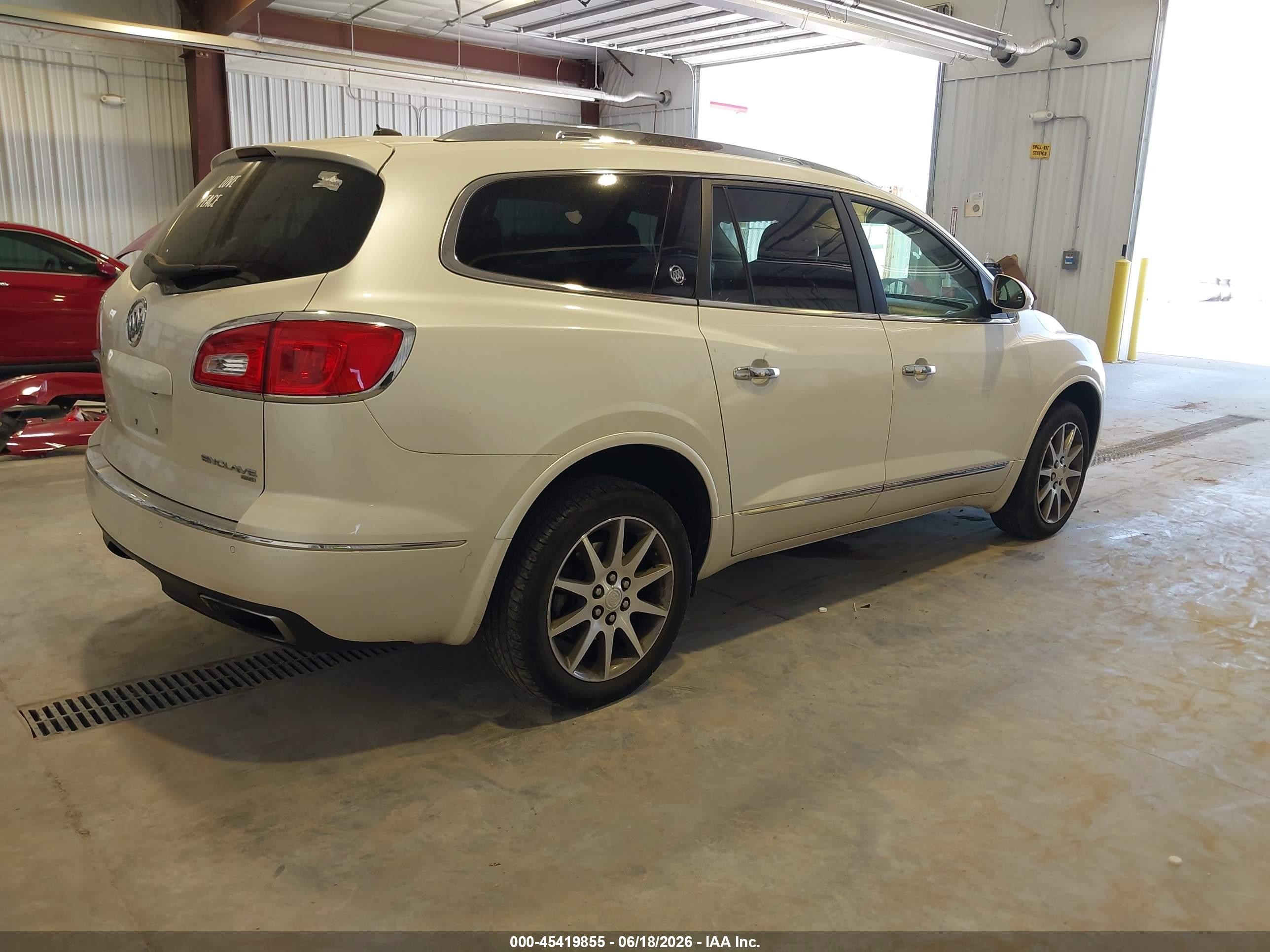 2014 Buick Enclave Leather White vin: 5GAKVBKD5EJ262959